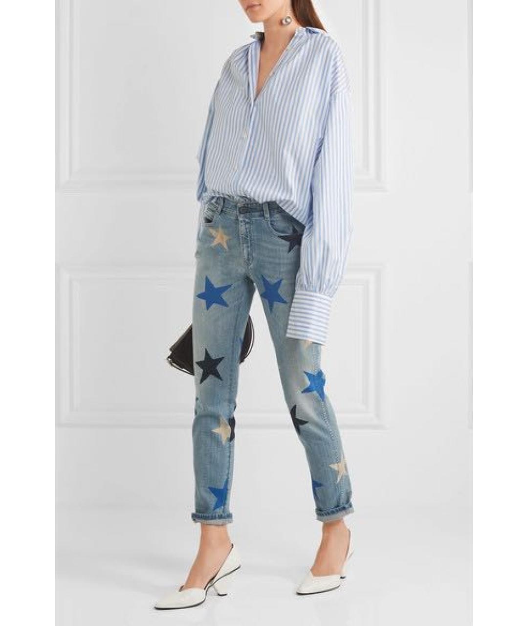 STELLA MCCARTNEY Голубые хлопковые прямые джинсы, фото 5