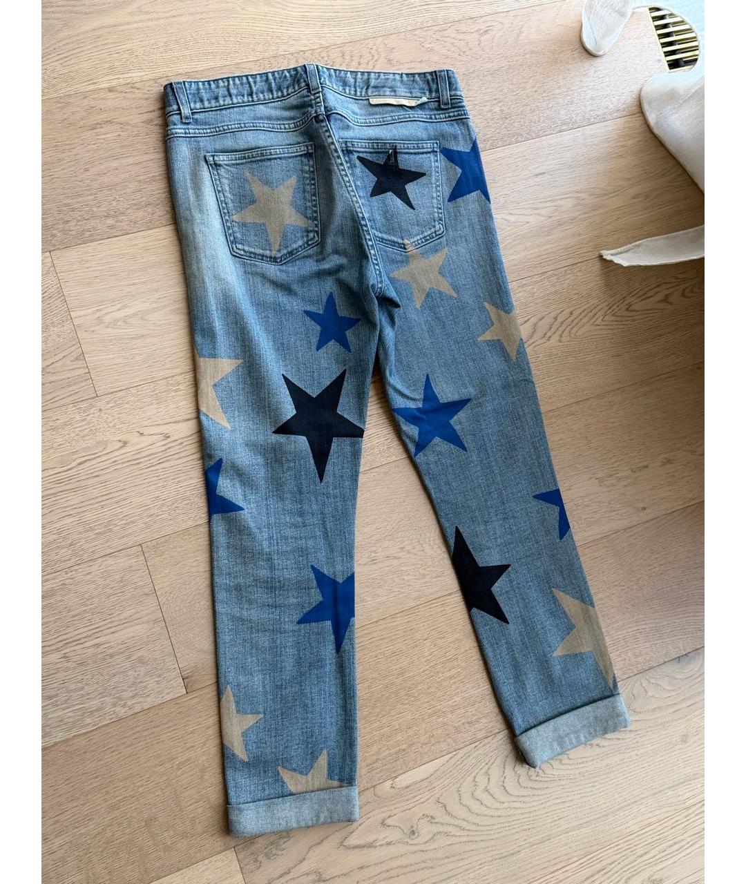 STELLA MCCARTNEY Голубые хлопковые прямые джинсы, фото 2
