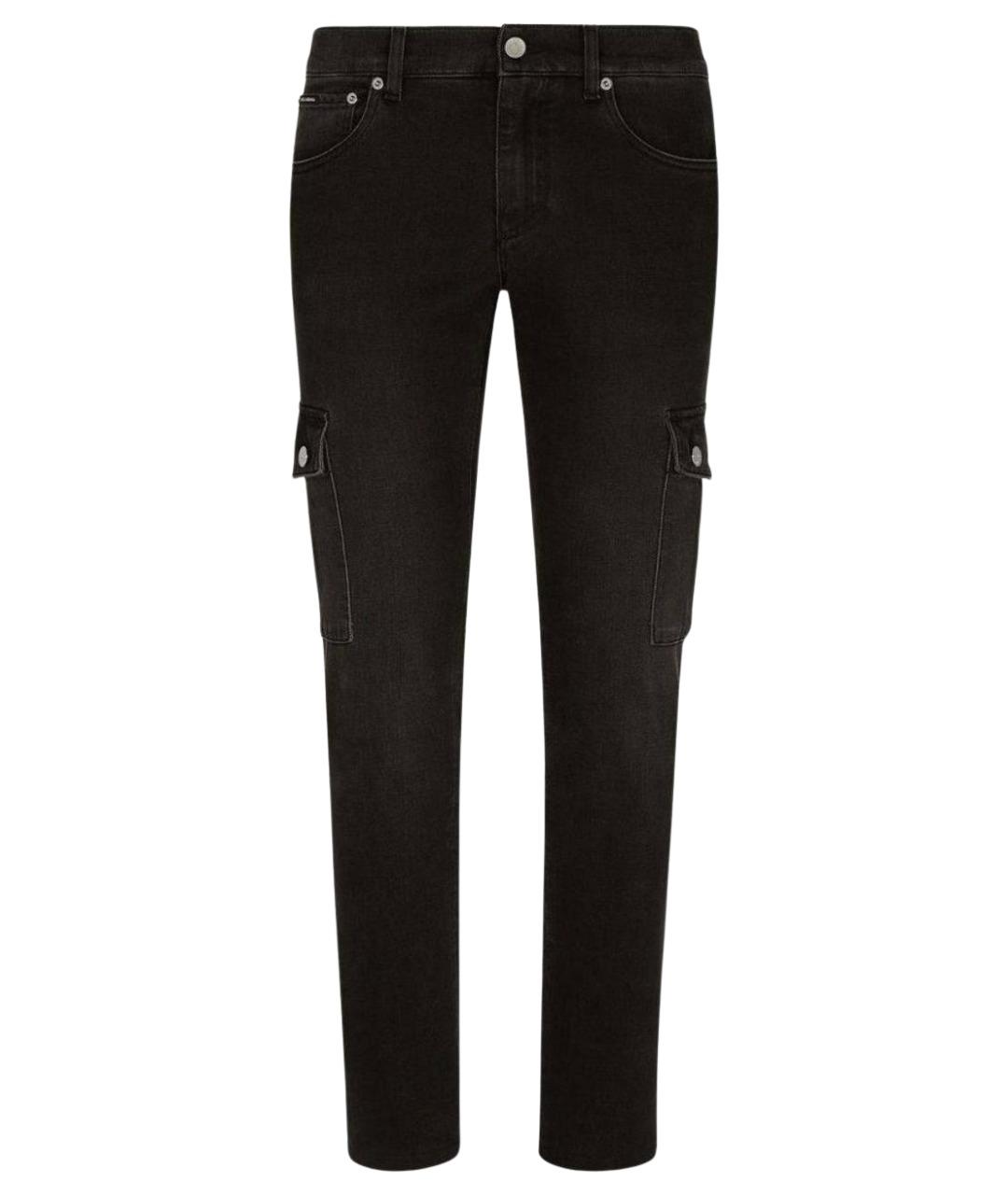DOLCE&GABBANA Черные хлопковые джинсы скинни, фото 1