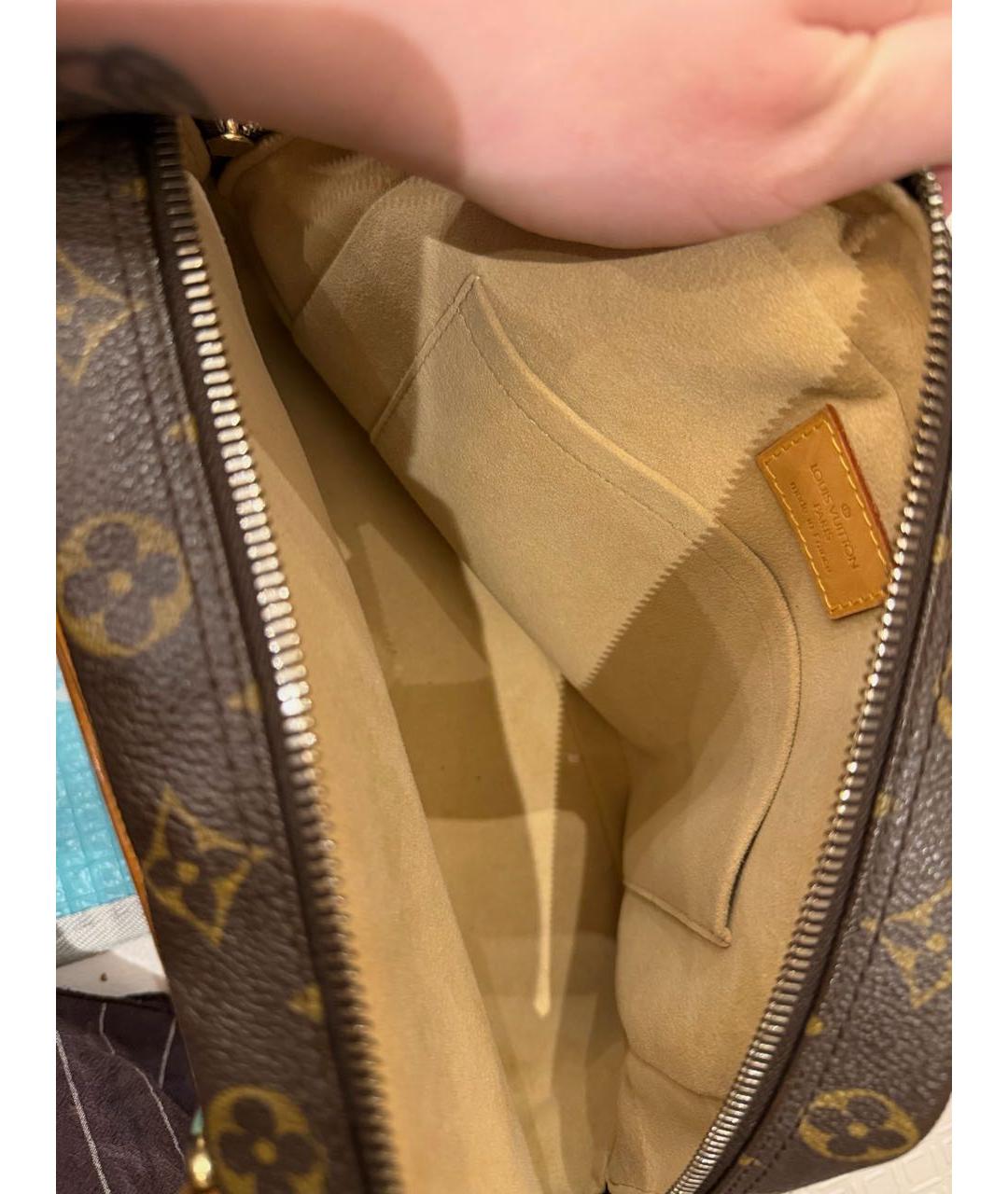LOUIS VUITTON Коричневая сумка с короткими ручками, фото 4