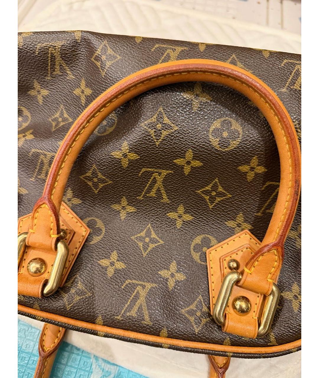 LOUIS VUITTON Коричневая сумка с короткими ручками, фото 3