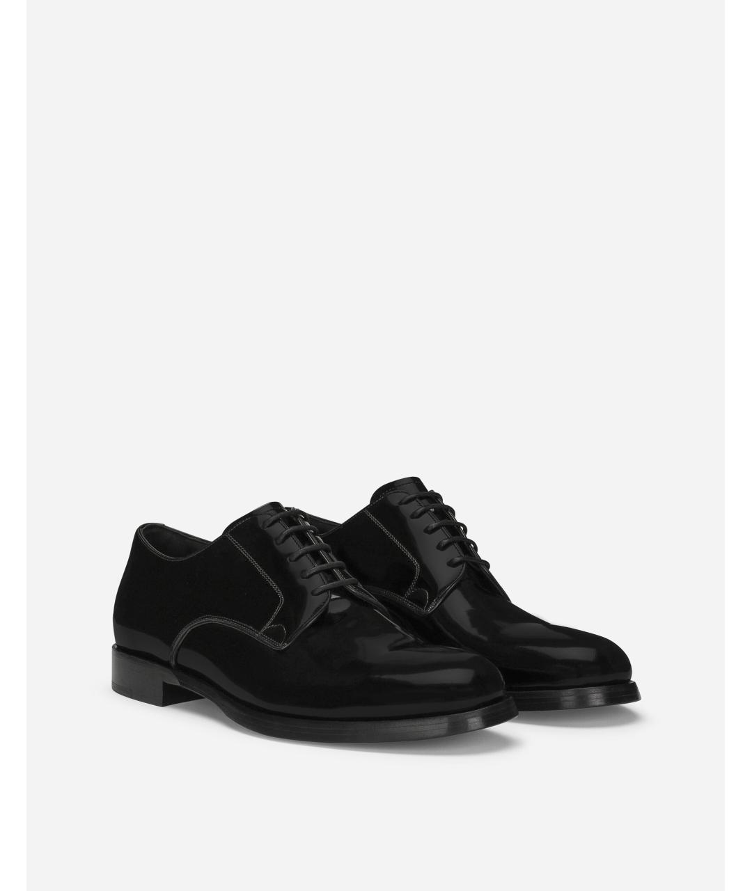 DOLCE&GABBANA Черные туфли из лакированной кожи, фото 2