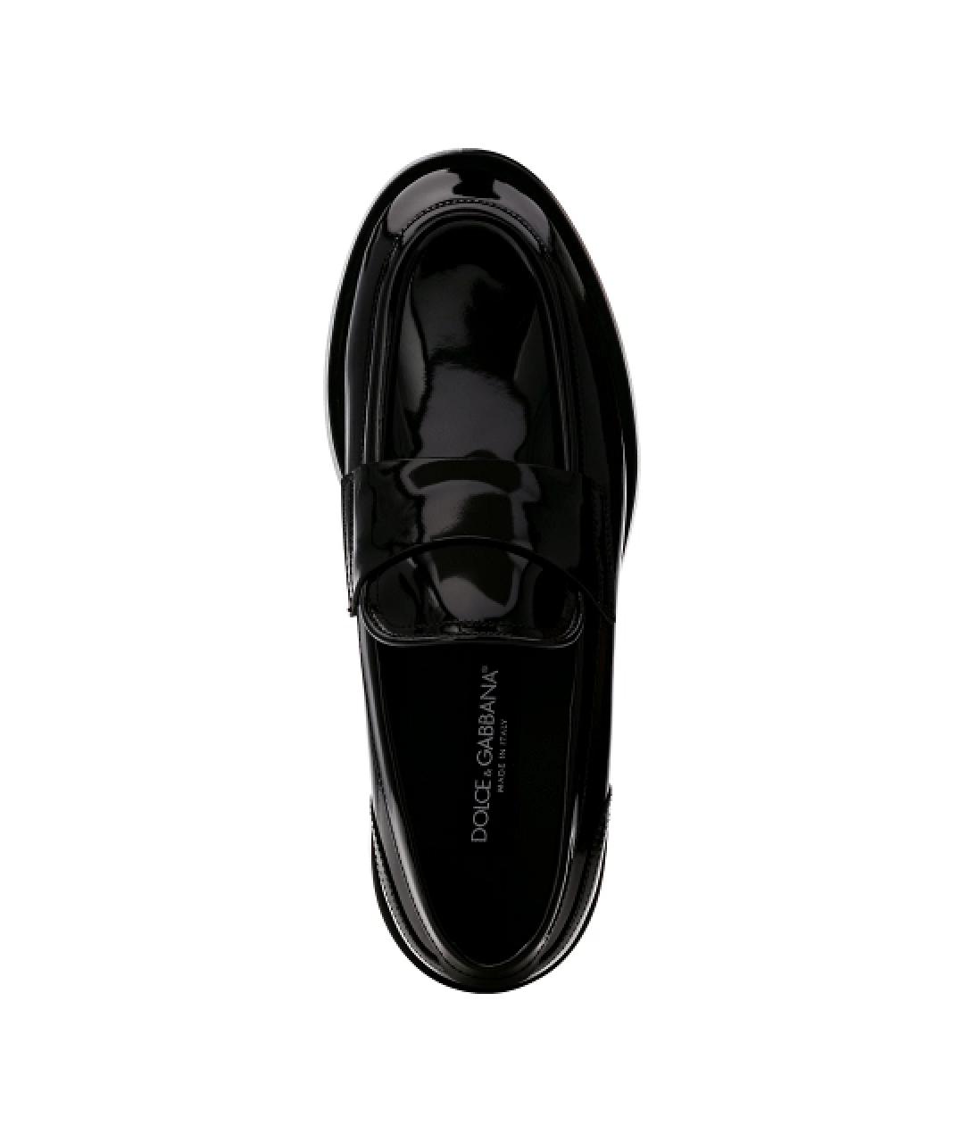 DOLCE&GABBANA Черные лоферы из лакированной кожи, фото 6