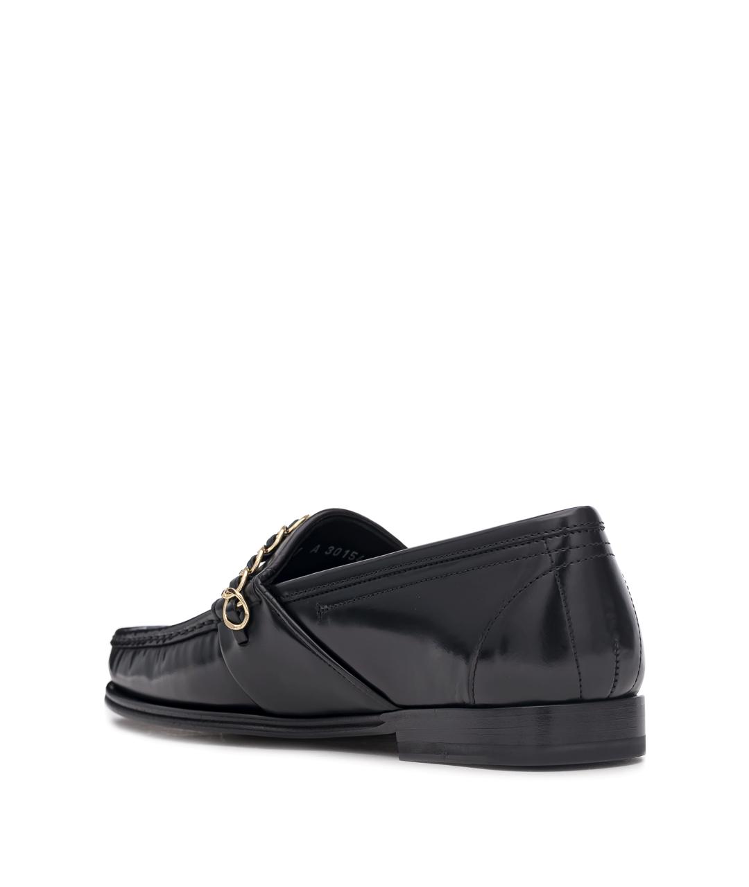 DOLCE&GABBANA Черные кожаные лоферы, фото 3