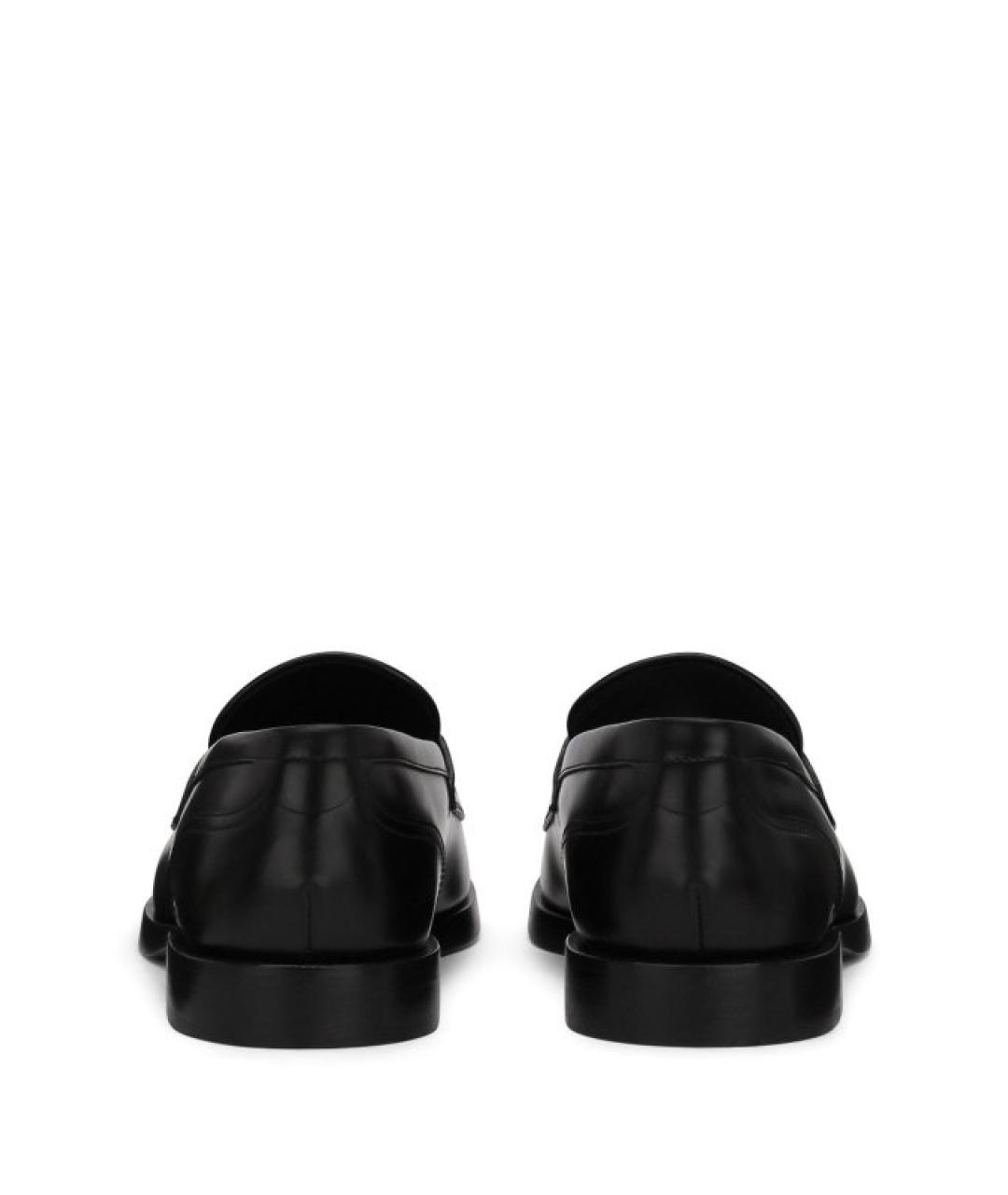 DOLCE&GABBANA Черные кожаные лоферы, фото 3