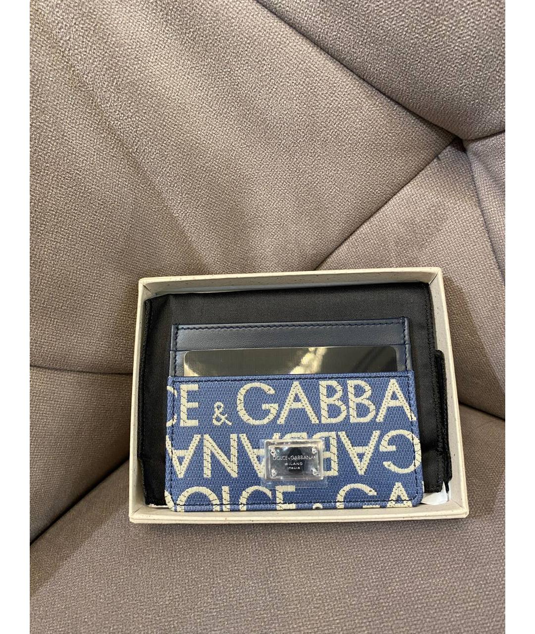 DOLCE&GABBANA Темно-синий кардхолдер, фото 4