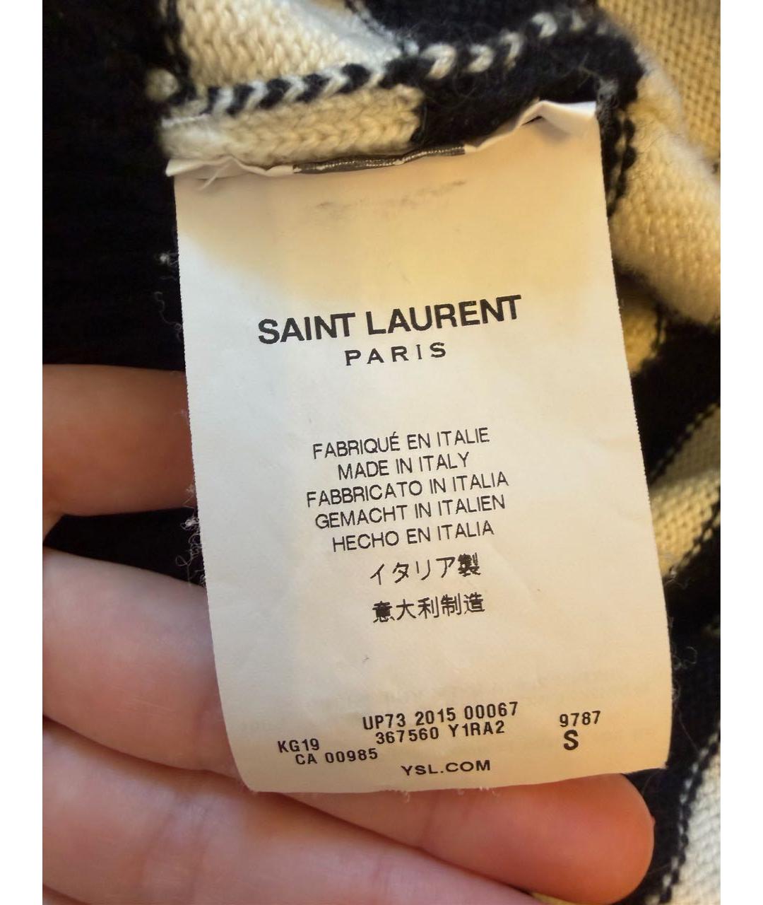 SAINT LAURENT Черный кашемировый джемпер / свитер, фото 5