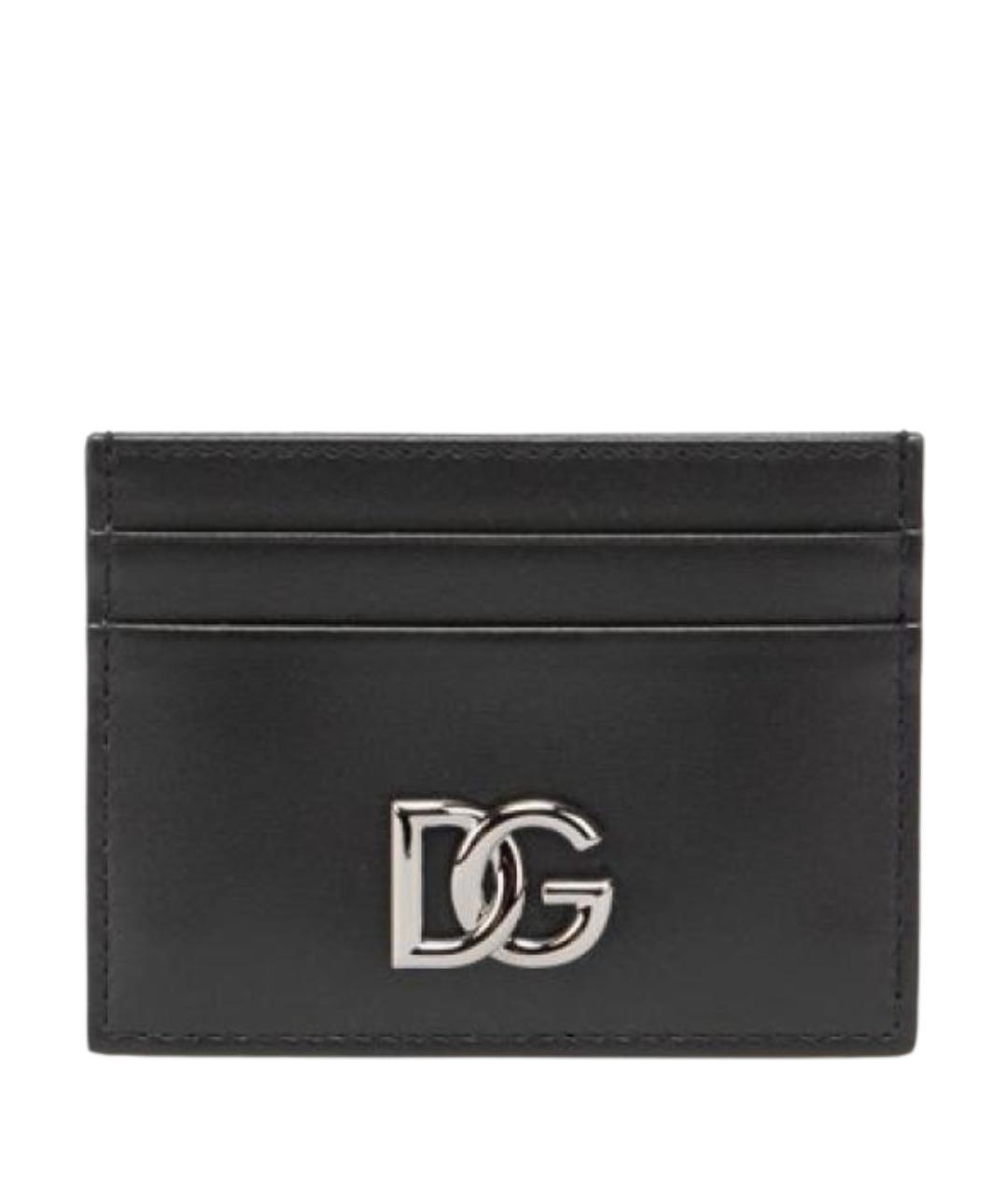 DOLCE&GABBANA Черный кожаный кардхолдер, фото 1