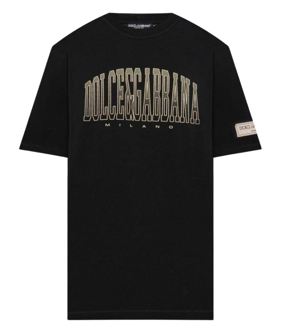 DOLCE&GABBANA Черная хлопковая футболка, фото 1