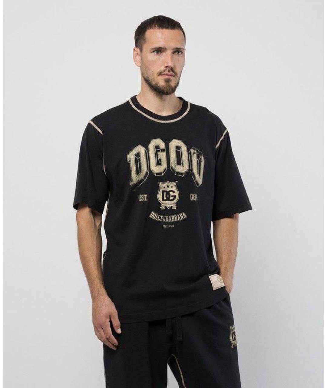 DOLCE&GABBANA Черная футболка, фото 2
