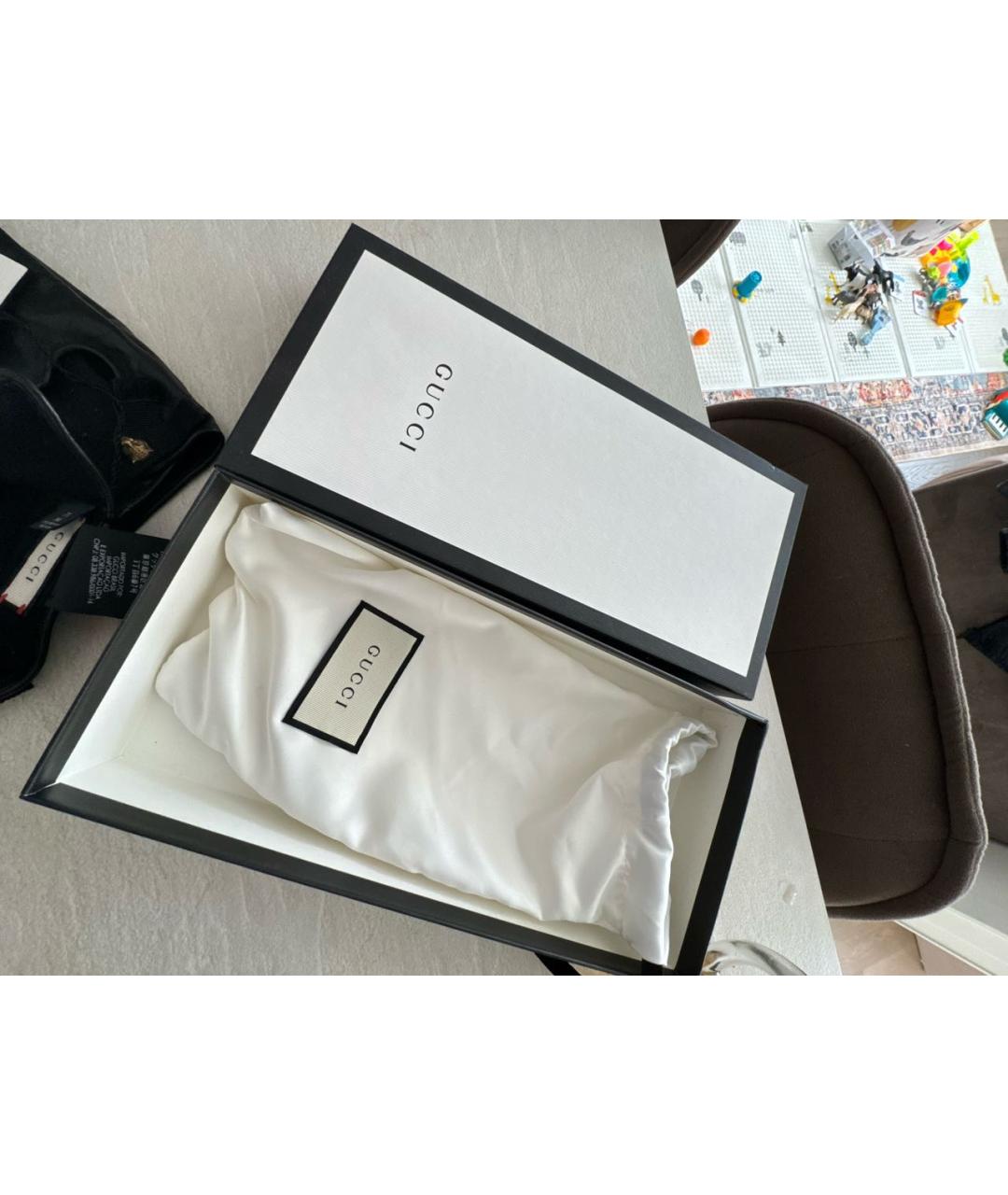 GUCCI Черные кожаные перчатки, фото 5