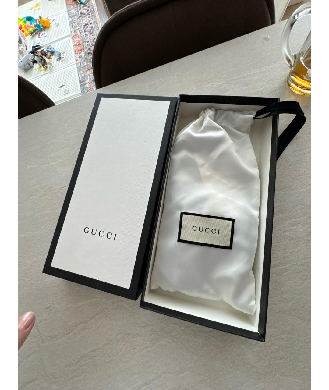GUCCI Черные кожаные перчатки, фото 8