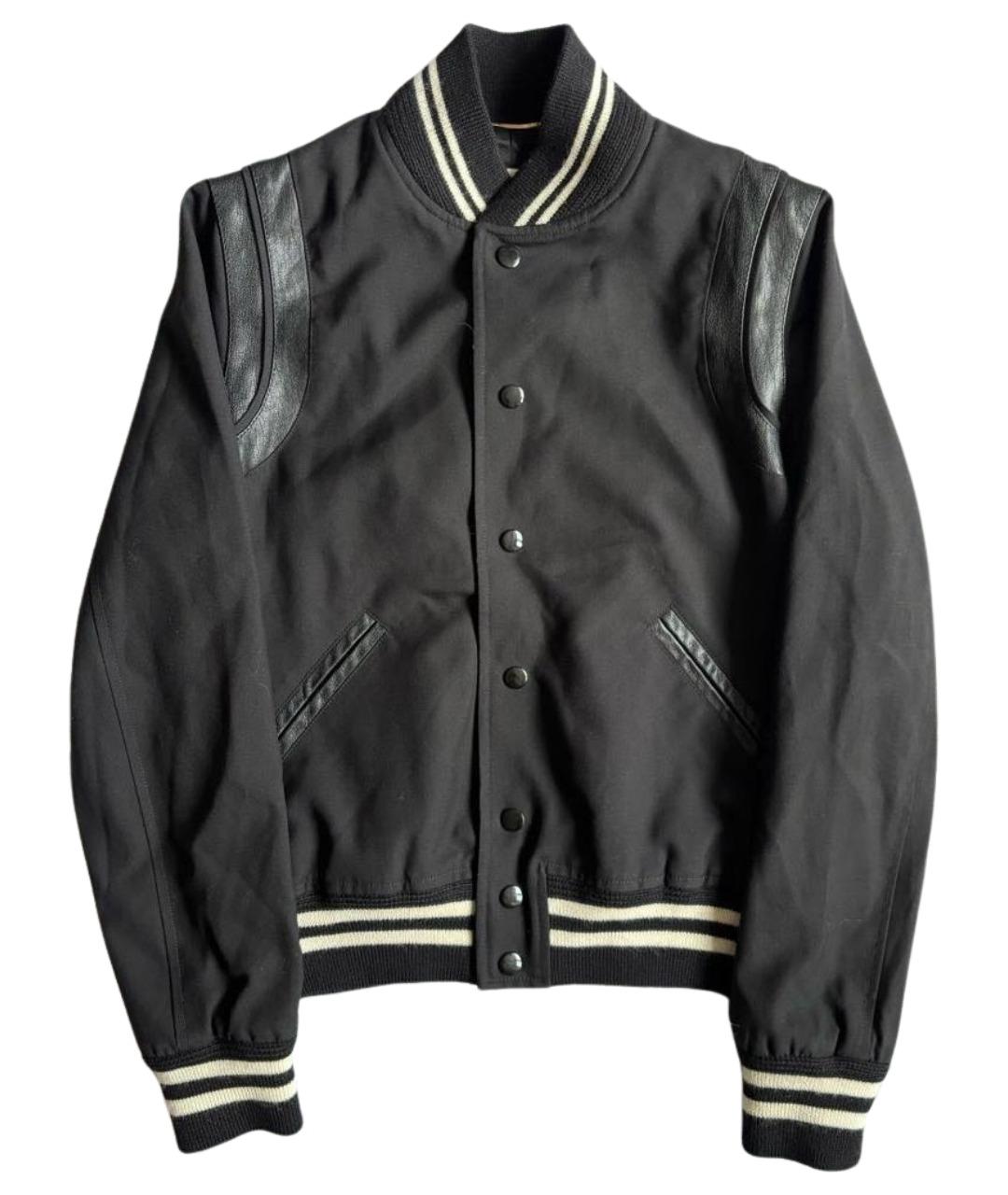 SAINT LAURENT Черная шерстяная куртка, фото 1