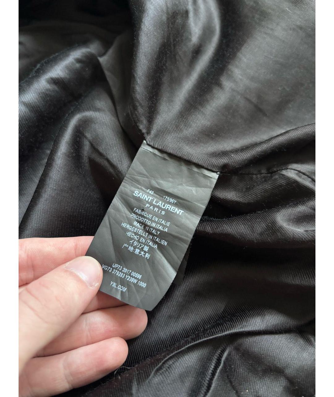 SAINT LAURENT Черная шерстяная куртка, фото 4