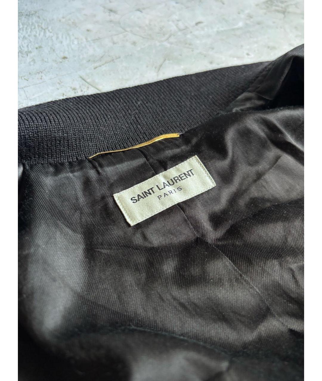 SAINT LAURENT Черная шерстяная куртка, фото 3