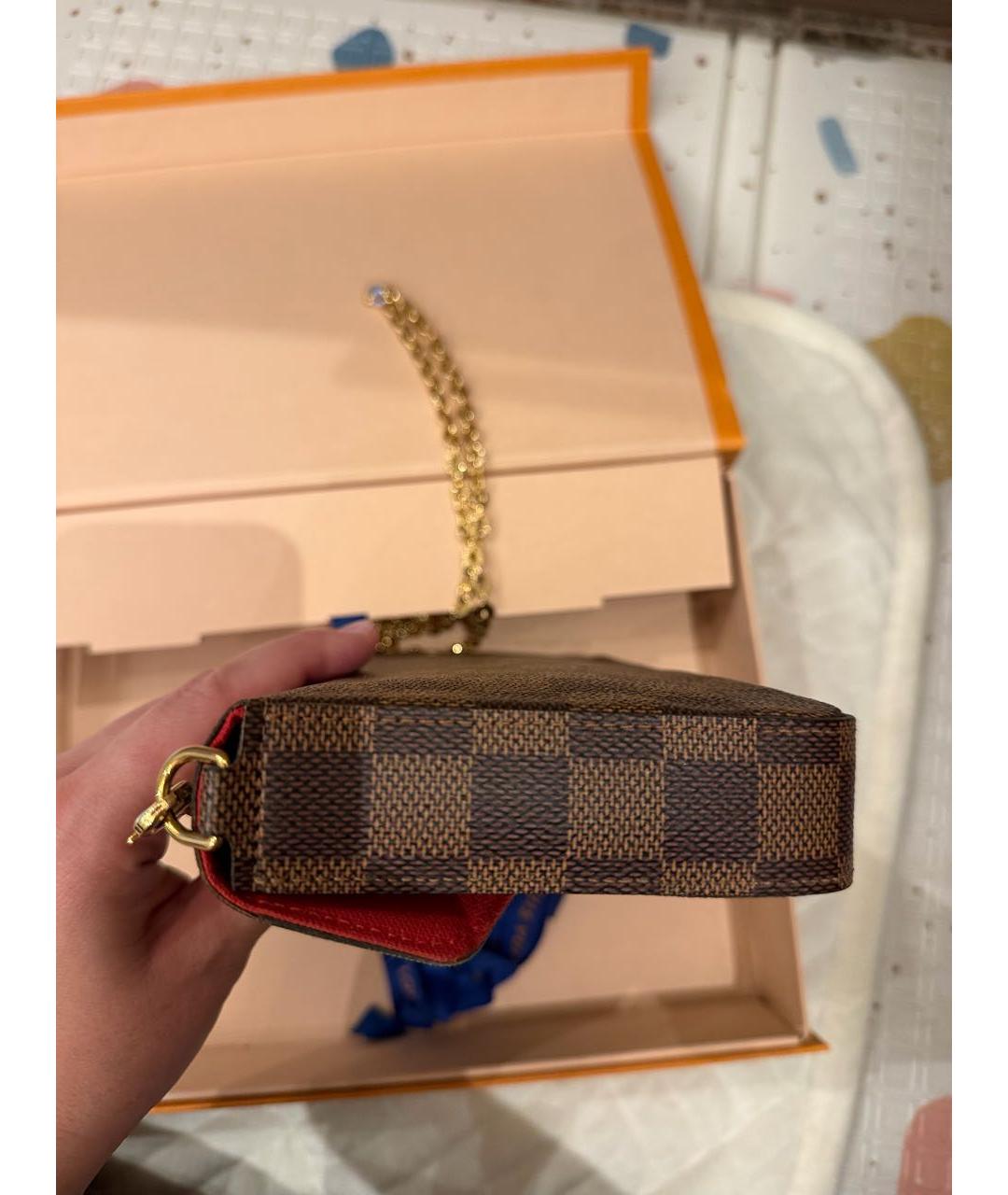 LOUIS VUITTON Коричневая сумка через плечо из канвы, фото 6