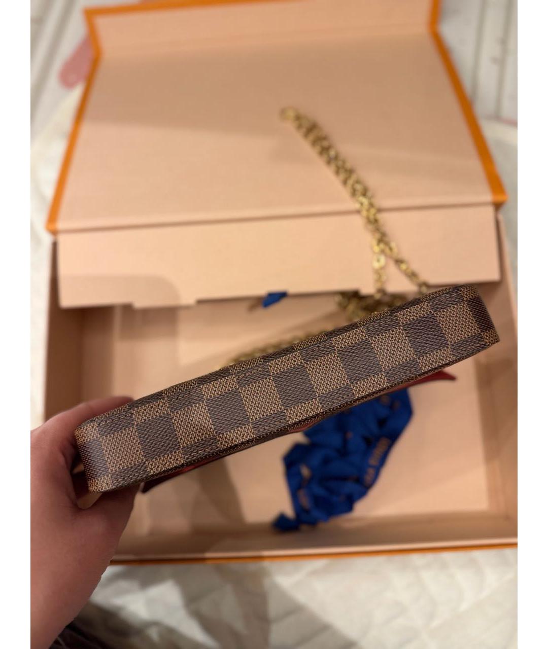 LOUIS VUITTON Коричневая сумка через плечо из канвы, фото 7