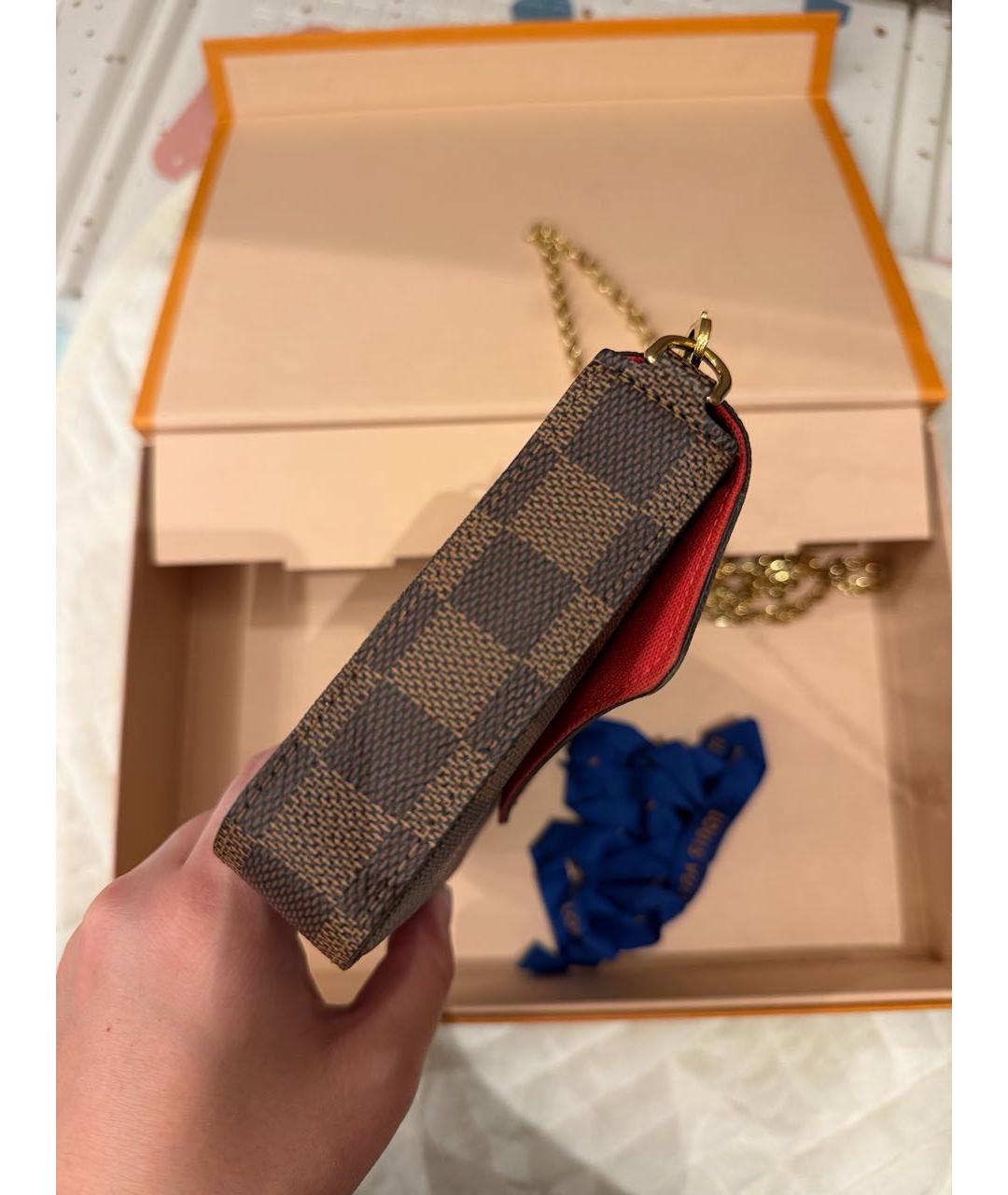 LOUIS VUITTON Коричневая сумка через плечо из канвы, фото 8