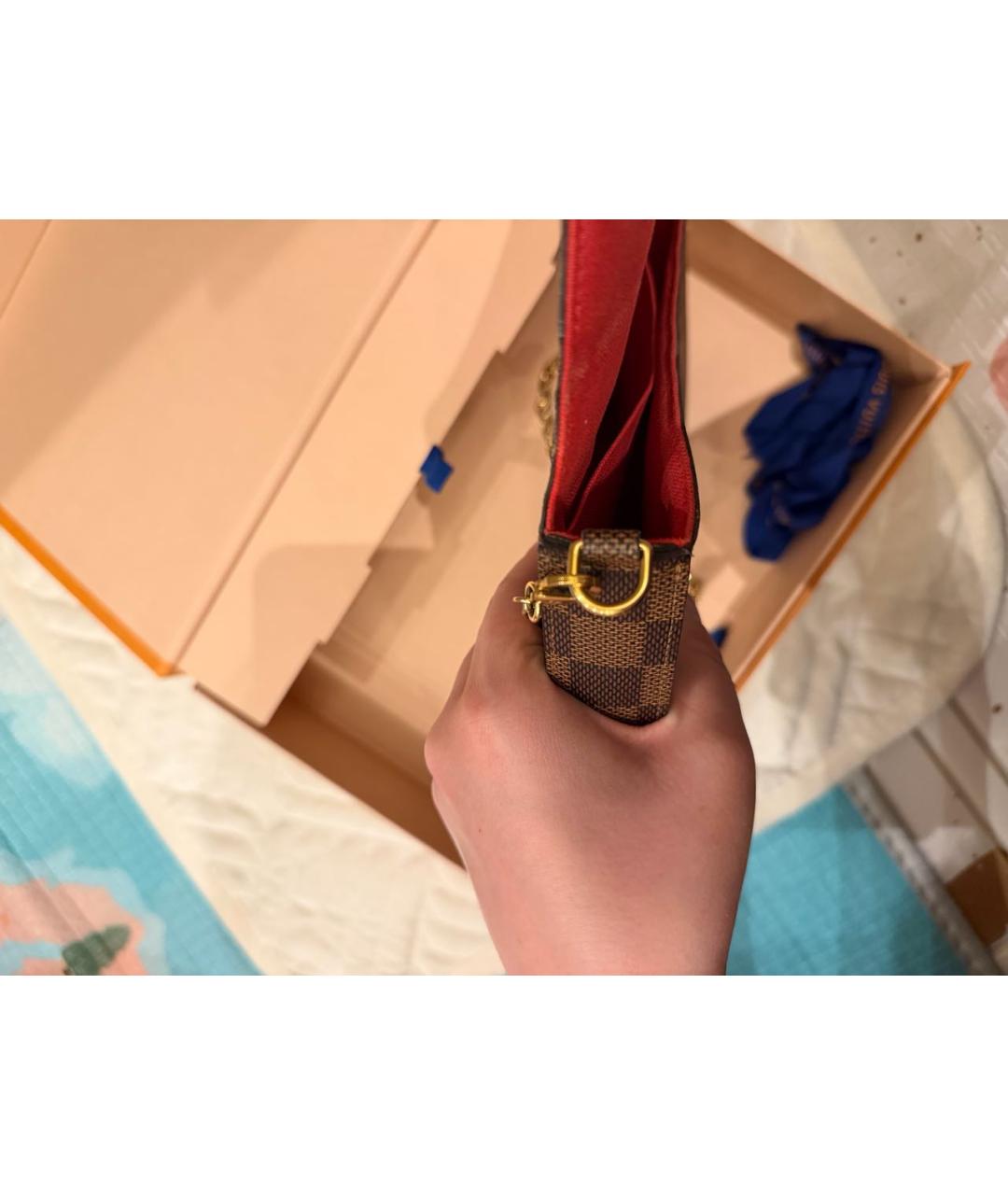 LOUIS VUITTON Коричневая сумка через плечо из канвы, фото 5