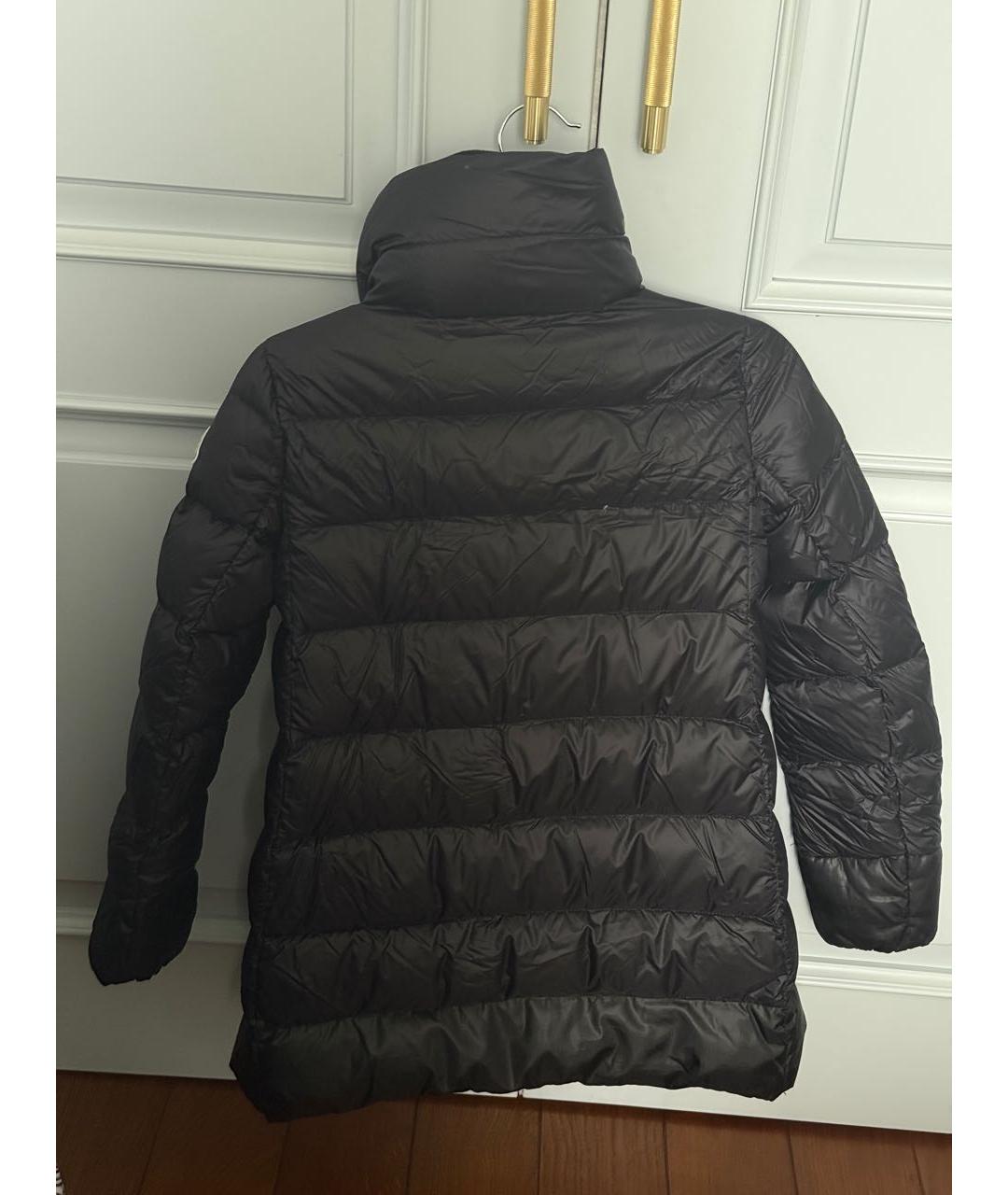 MONCLER Черный полиэстеровый пуховик, фото 4