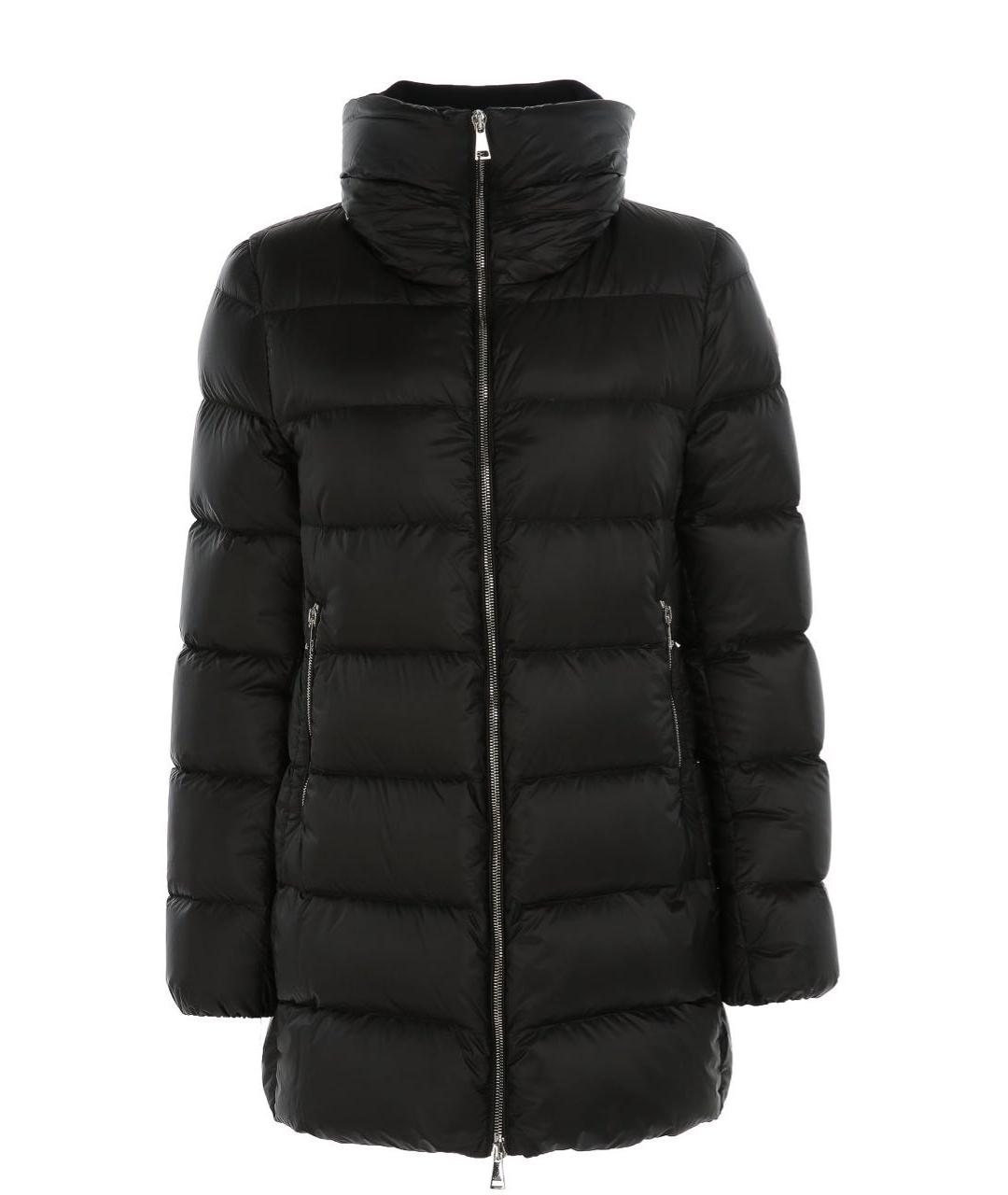 MONCLER Черный полиэстеровый пуховик, фото 9