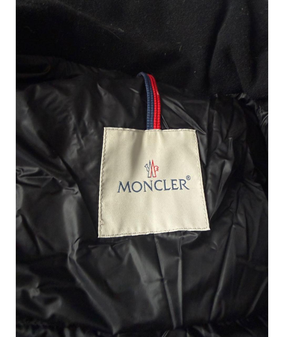 MONCLER Черный полиэстеровый пуховик, фото 7