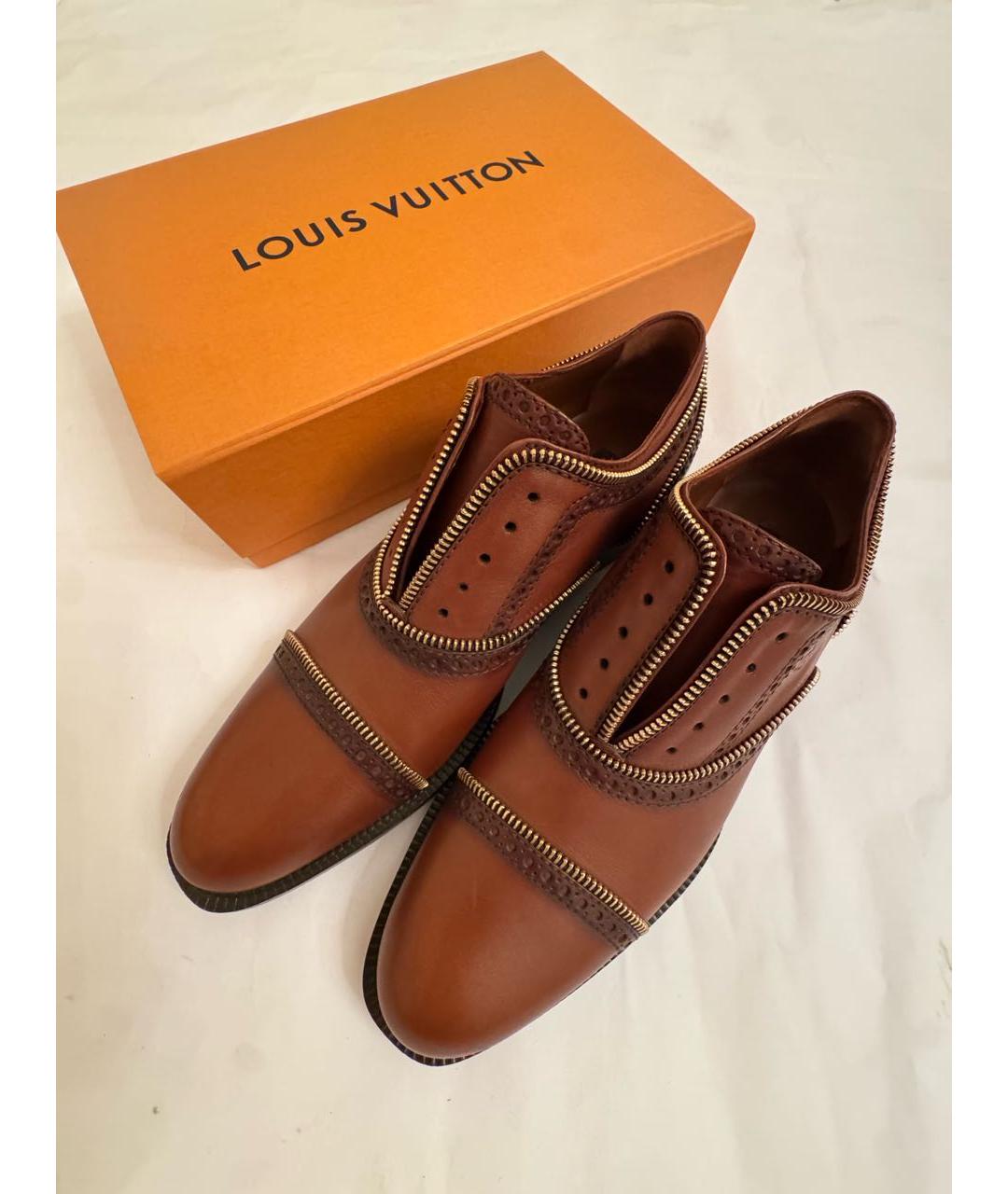 LOUIS VUITTON Коричневые кожаные брогги и оксфорды, фото 2