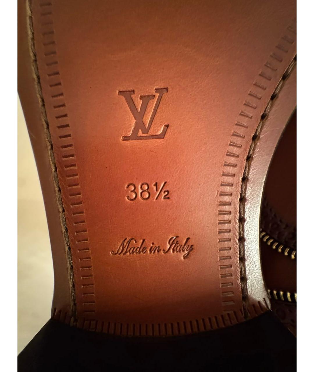 LOUIS VUITTON Коричневые кожаные брогги и оксфорды, фото 6