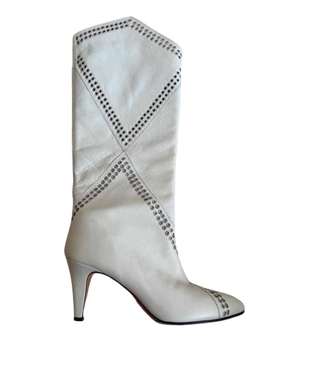 ISABEL MARANT Белые кожаные сапоги, фото 1