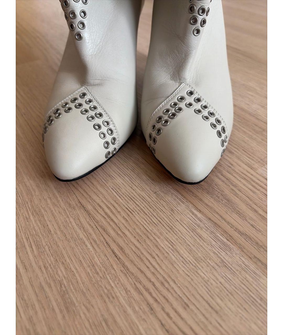 ISABEL MARANT Белые кожаные сапоги, фото 3