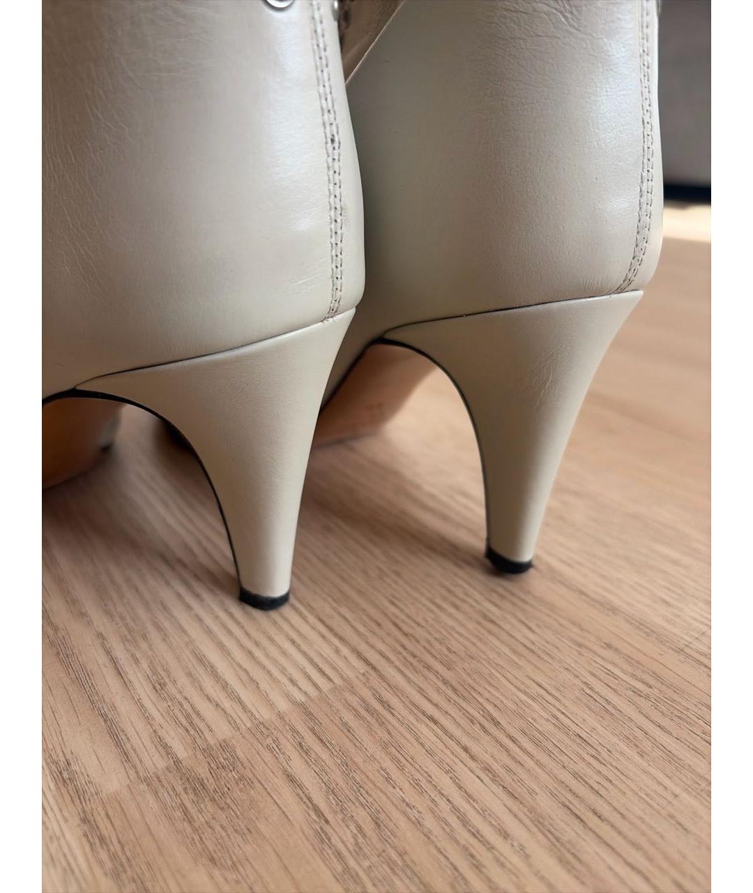 ISABEL MARANT Белые кожаные сапоги, фото 4