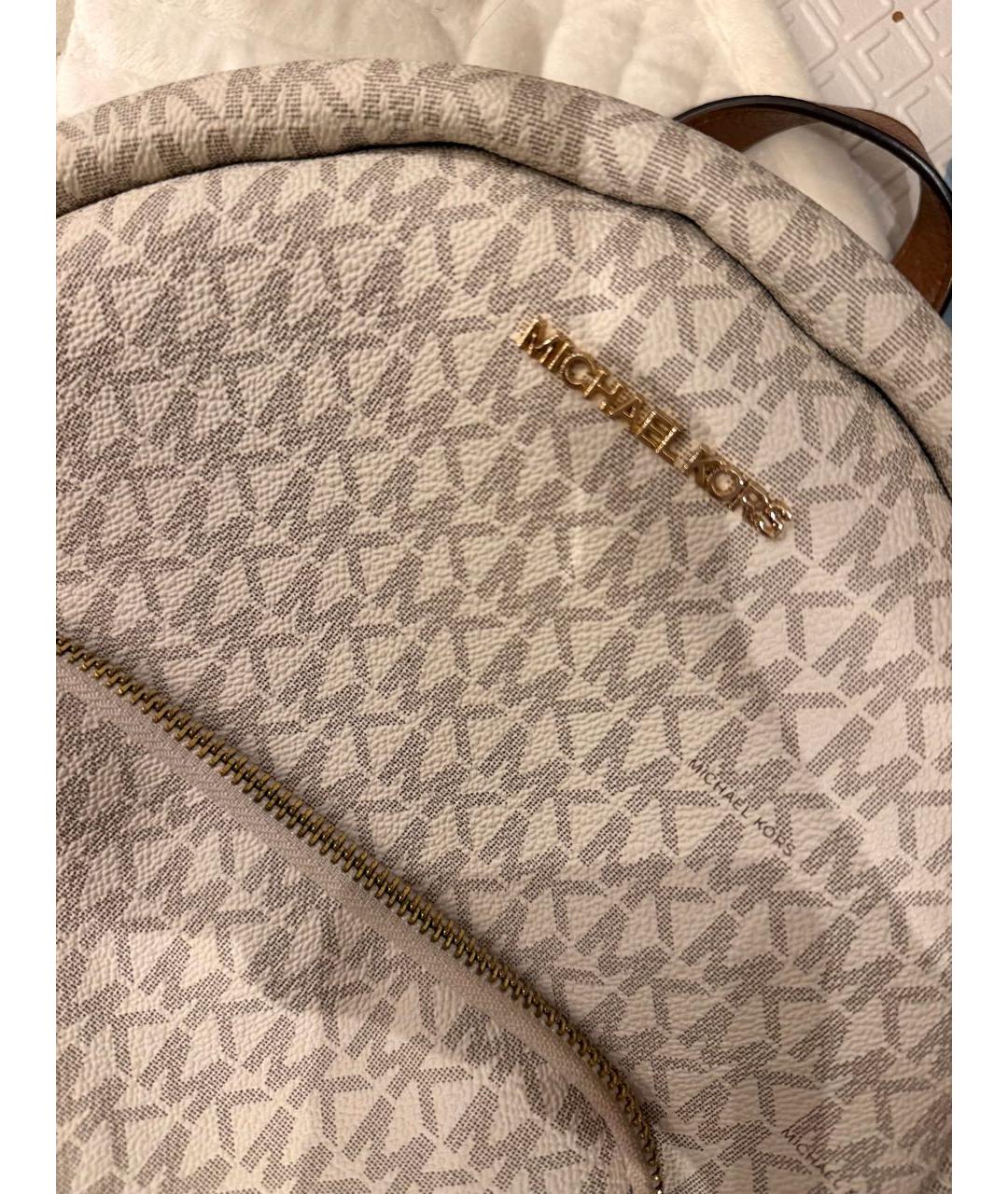MICHAEL KORS Бежевый рюкзак из канвы, фото 6