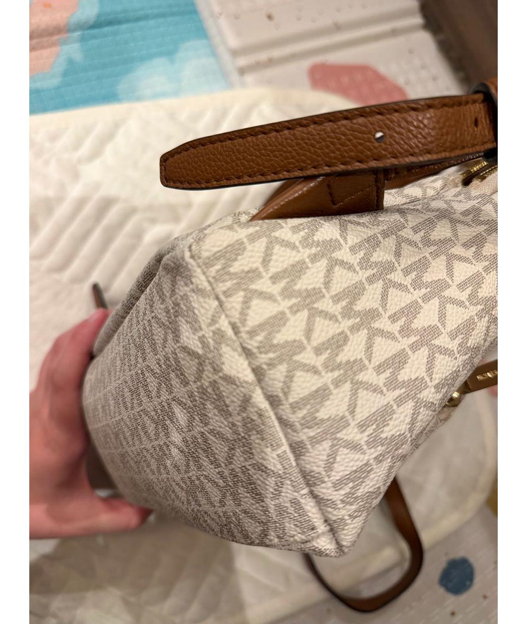 MICHAEL KORS Бежевый рюкзак из канвы, фото 3