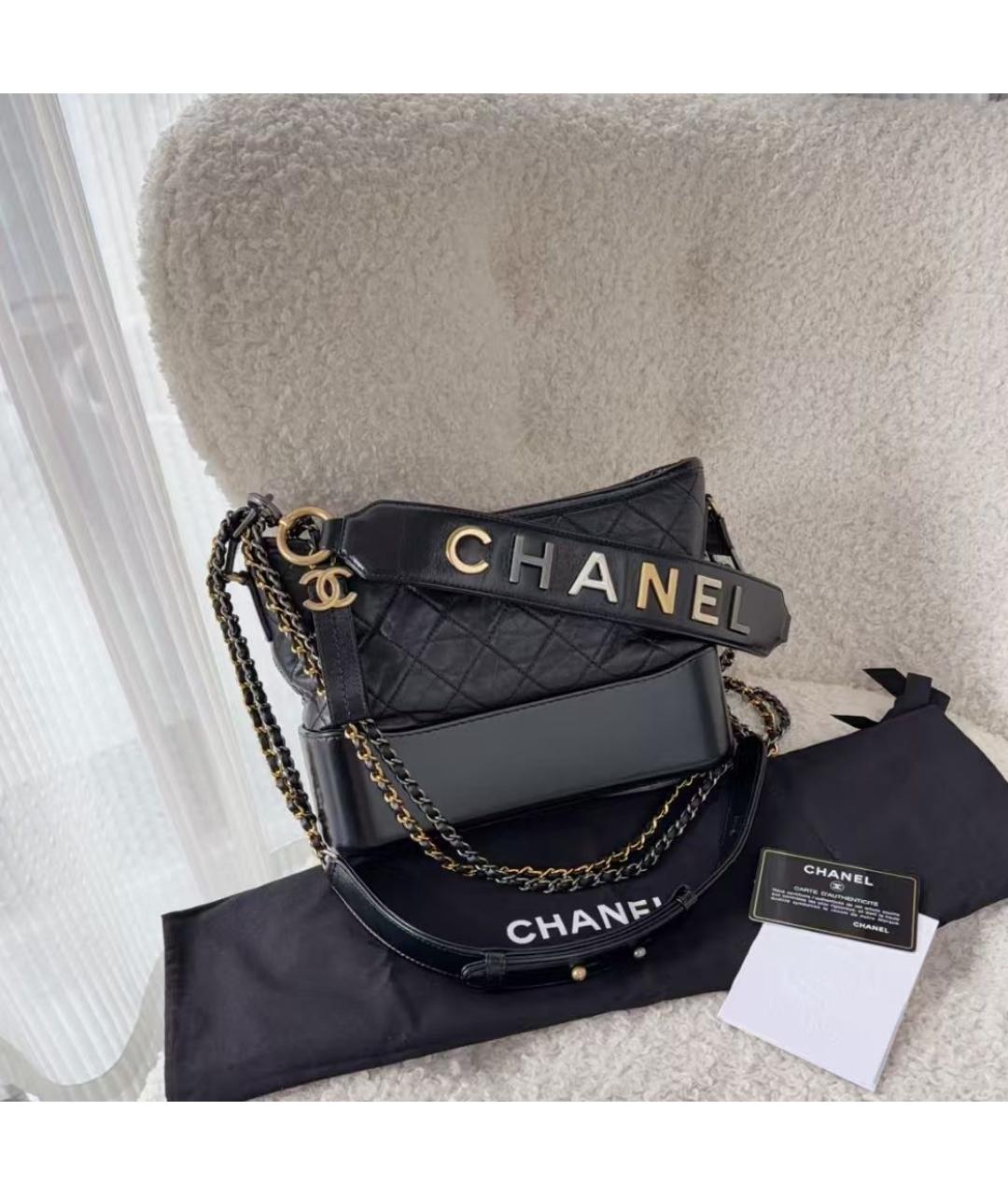 CHANEL Черная кожаная сумка через плечо, фото 3