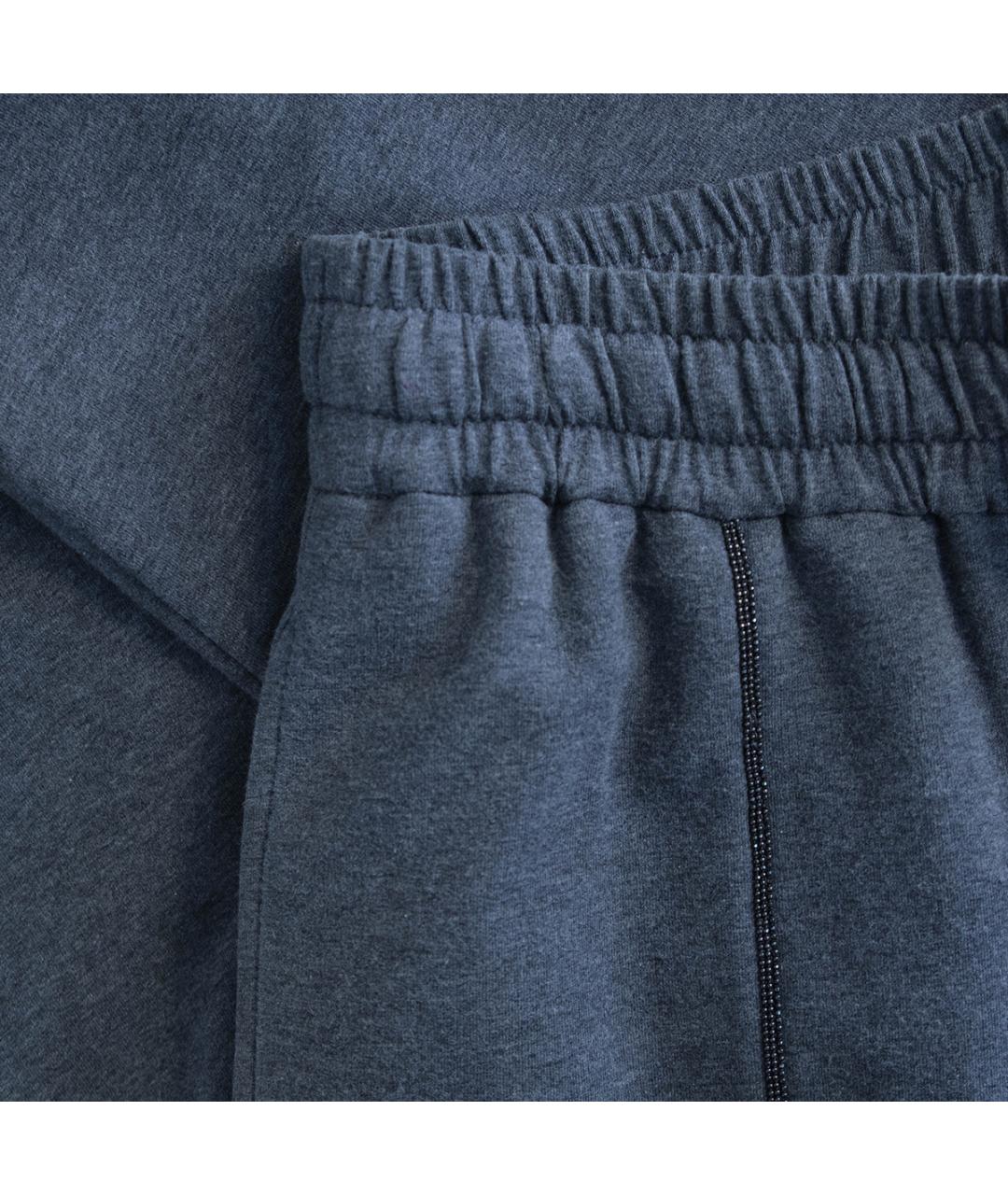 BRUNELLO CUCINELLI Серые хлопковые брюки узкие, фото 4