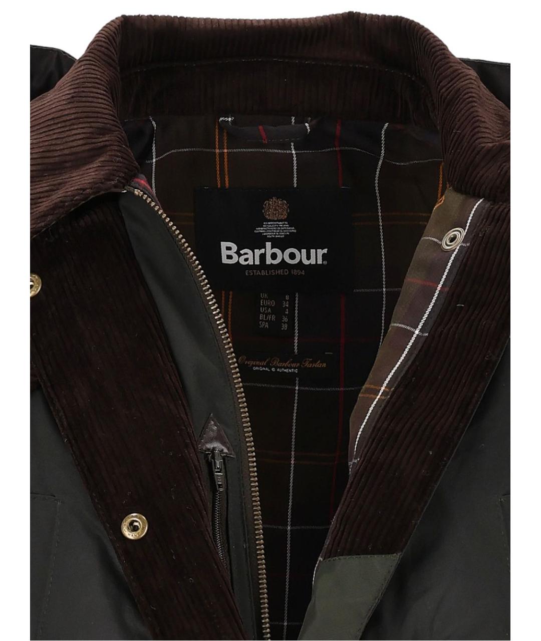 BARBOUR Зеленое хлопковое пальто, фото 6