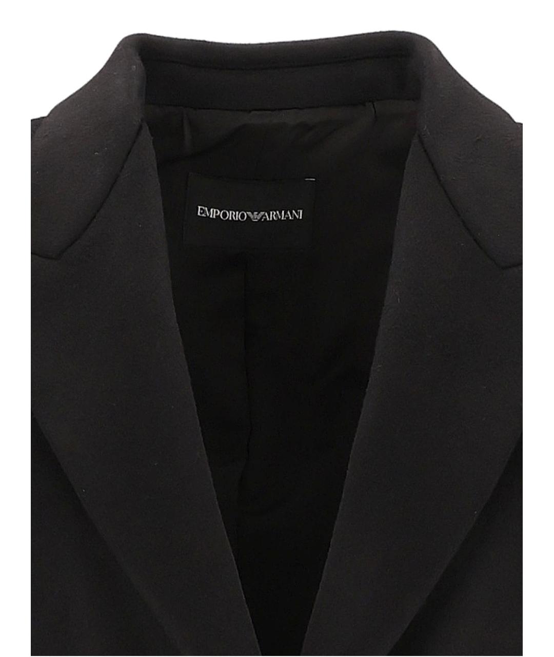 EMPORIO ARMANI Черное пальто, фото 4