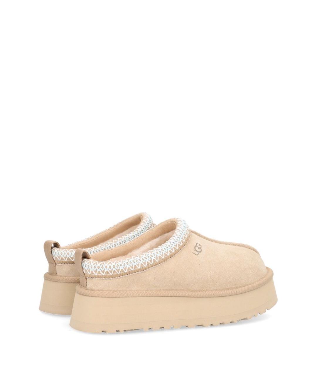 UGG Бежевые замшевые сабо, фото 3