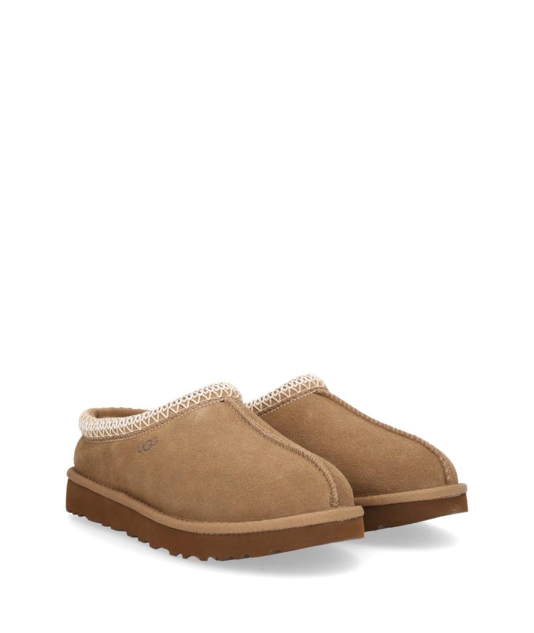 UGG Бежевые замшевые сабо, фото 2