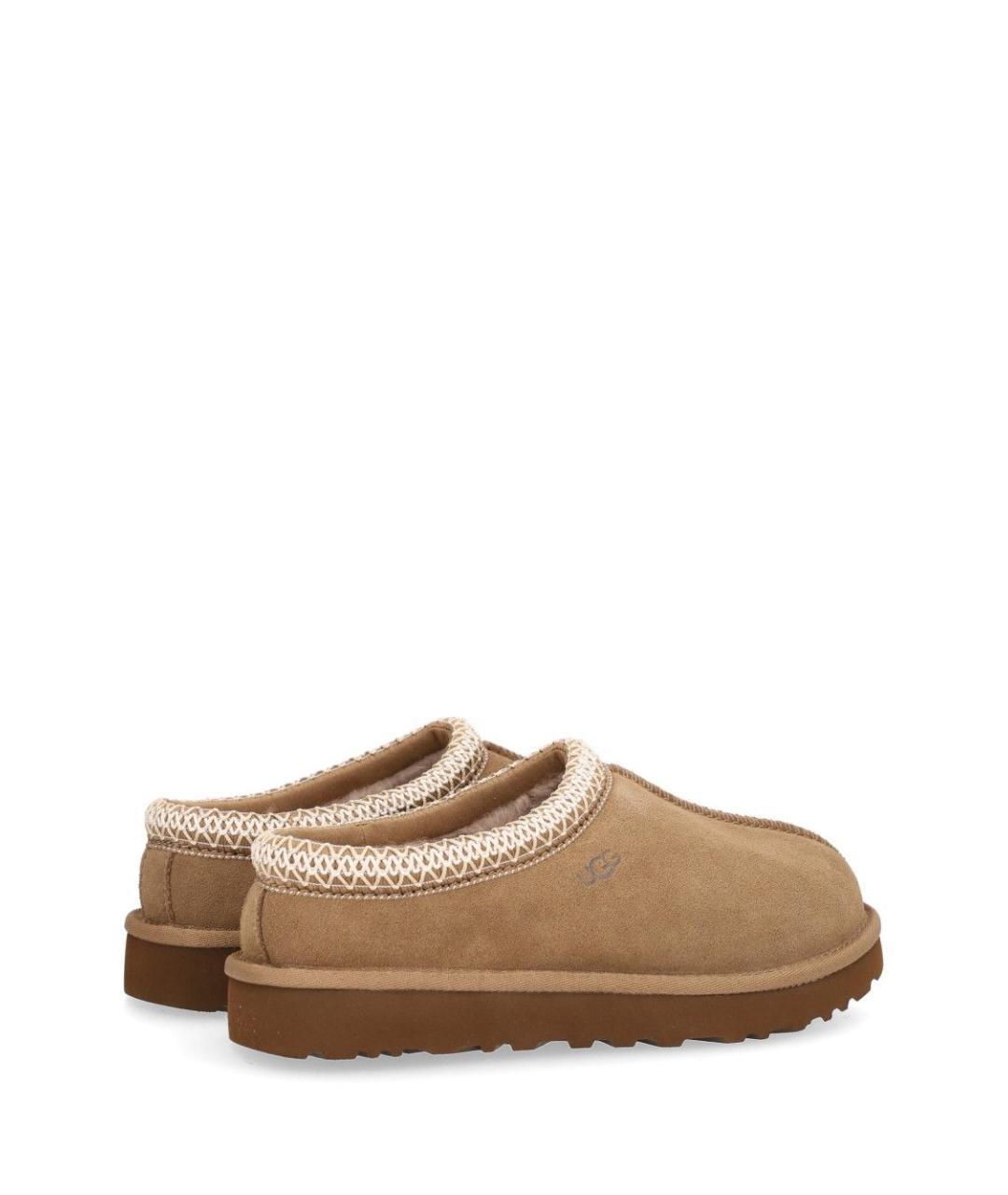 UGG Бежевые замшевые сабо, фото 3