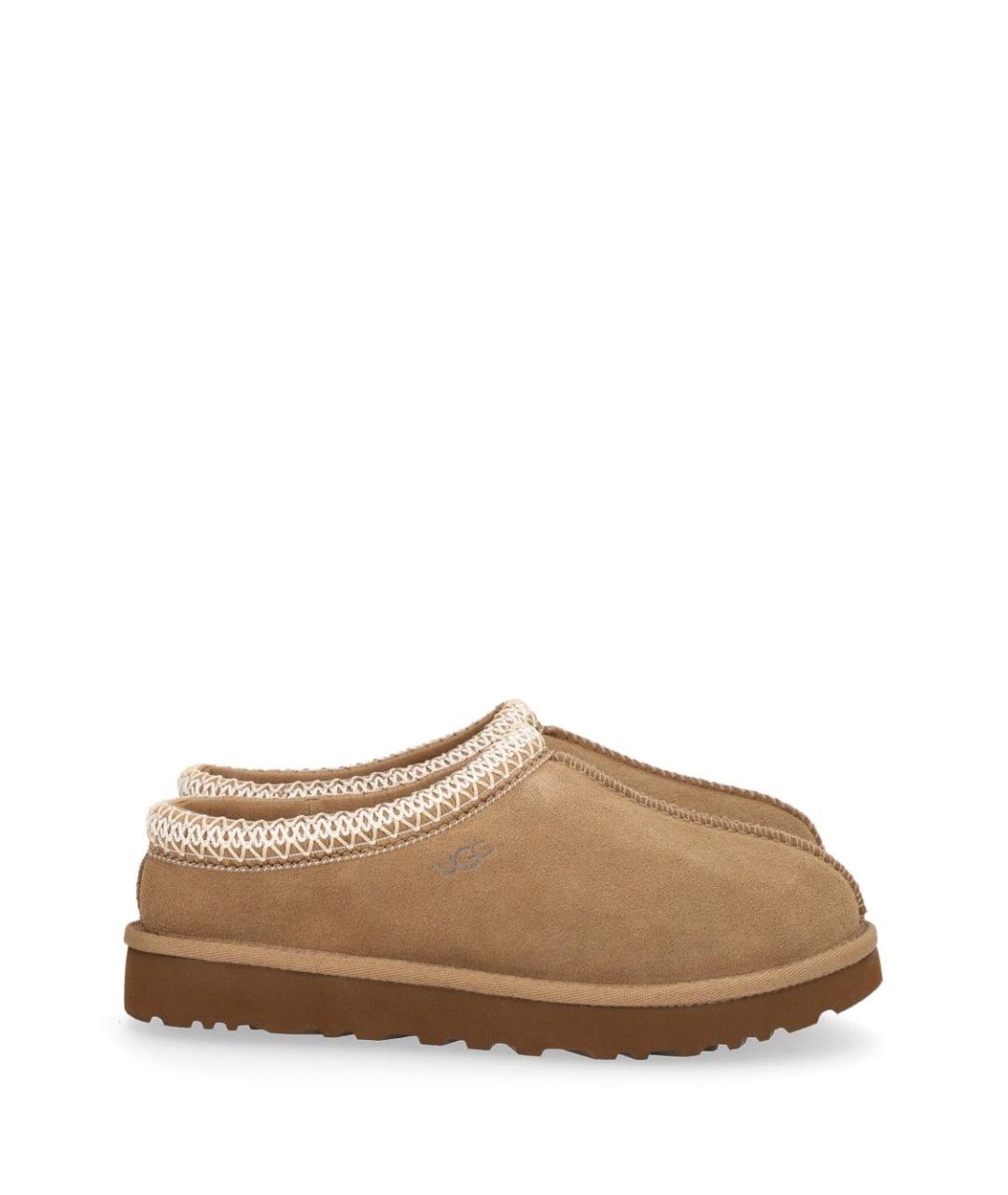 UGG Бежевые замшевые сабо, фото 6