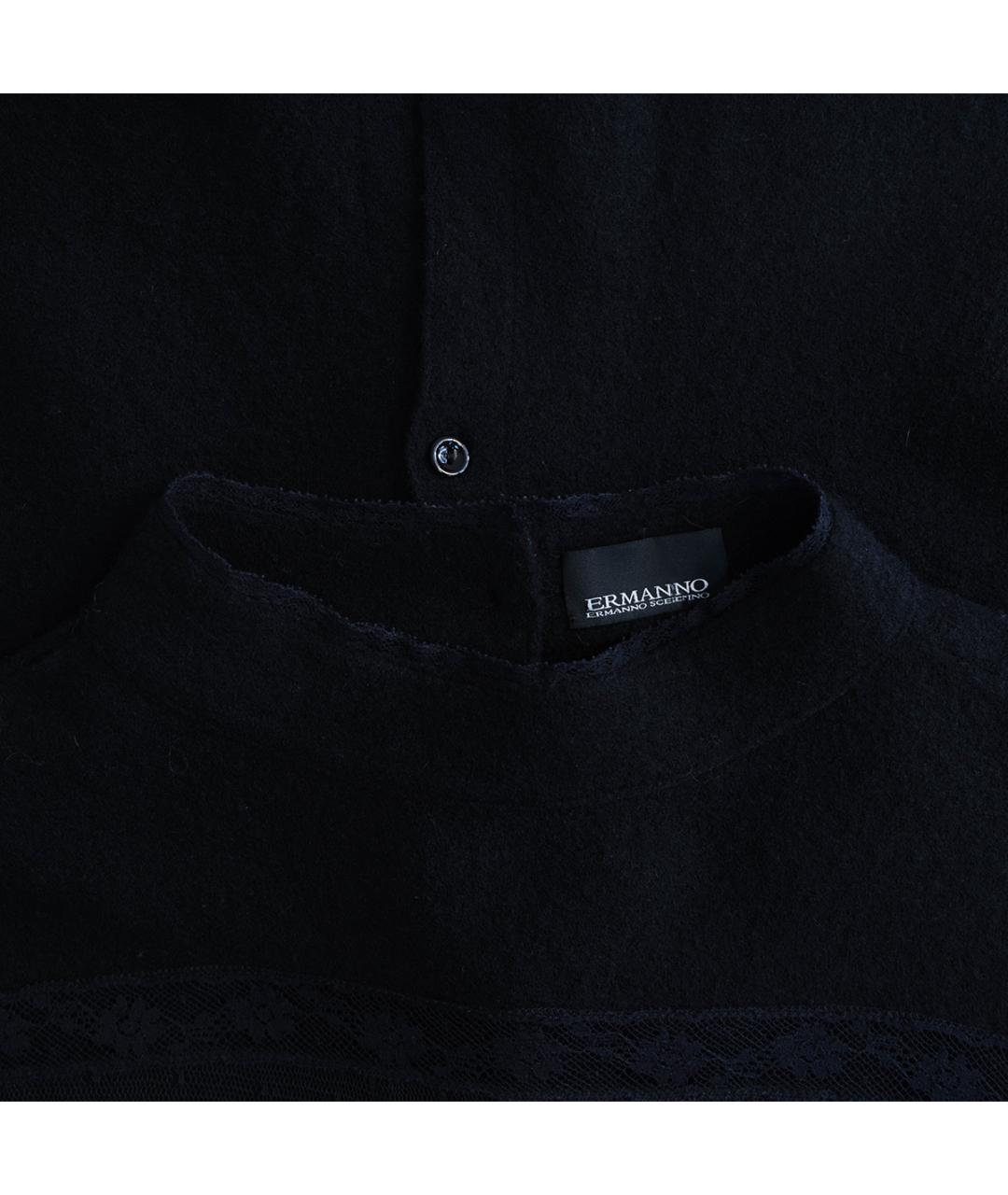 ERMANNO SCERVINO Черный шерстяной джемпер / свитер, фото 3