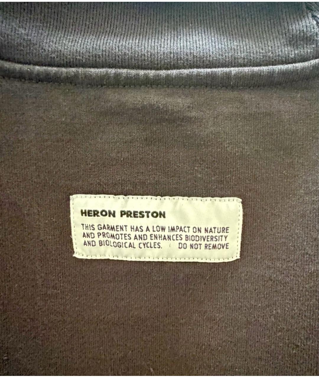 HERON PRESTON Черная хлопковая футболка, фото 6