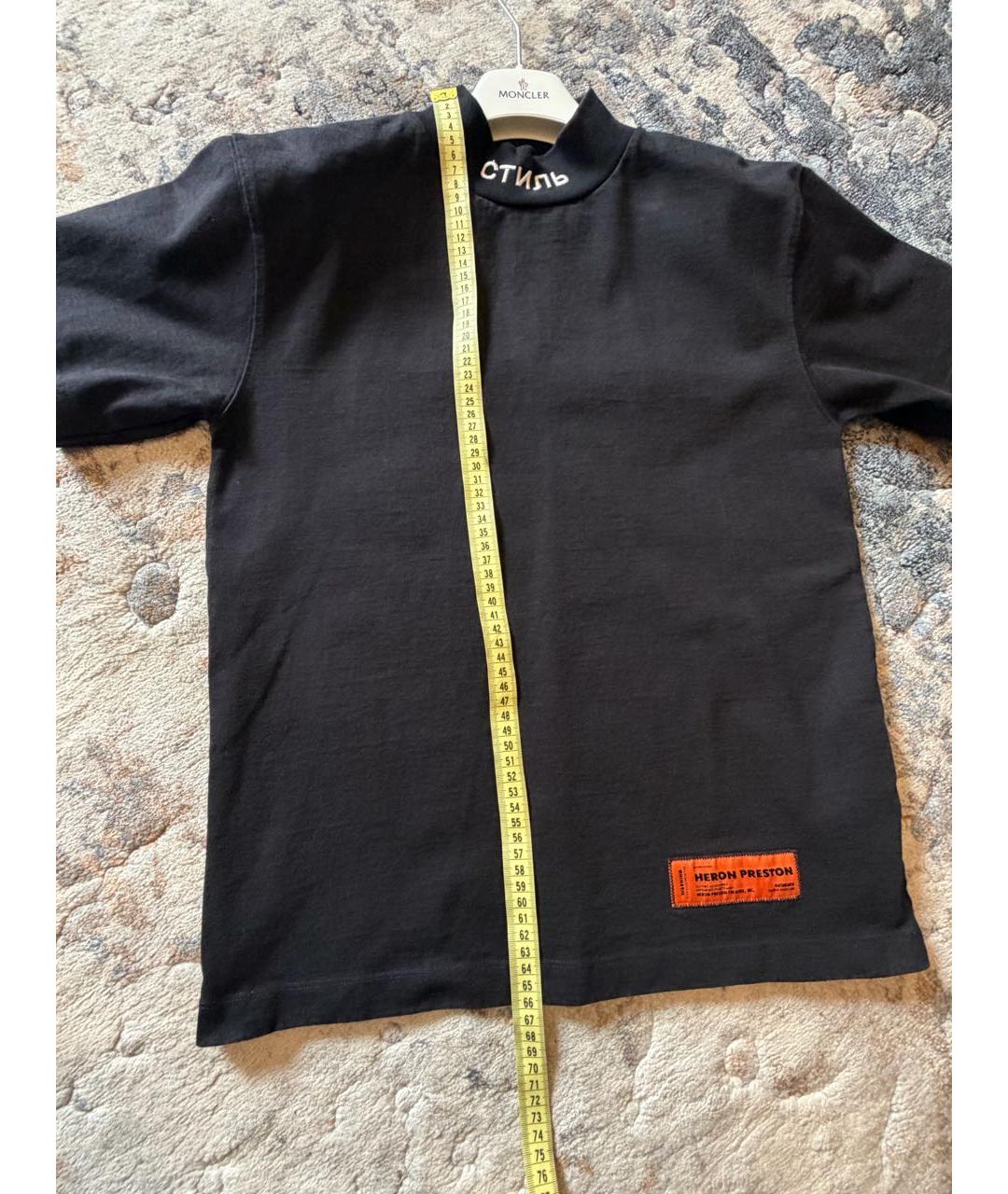 HERON PRESTON Черная хлопковая футболка, фото 8