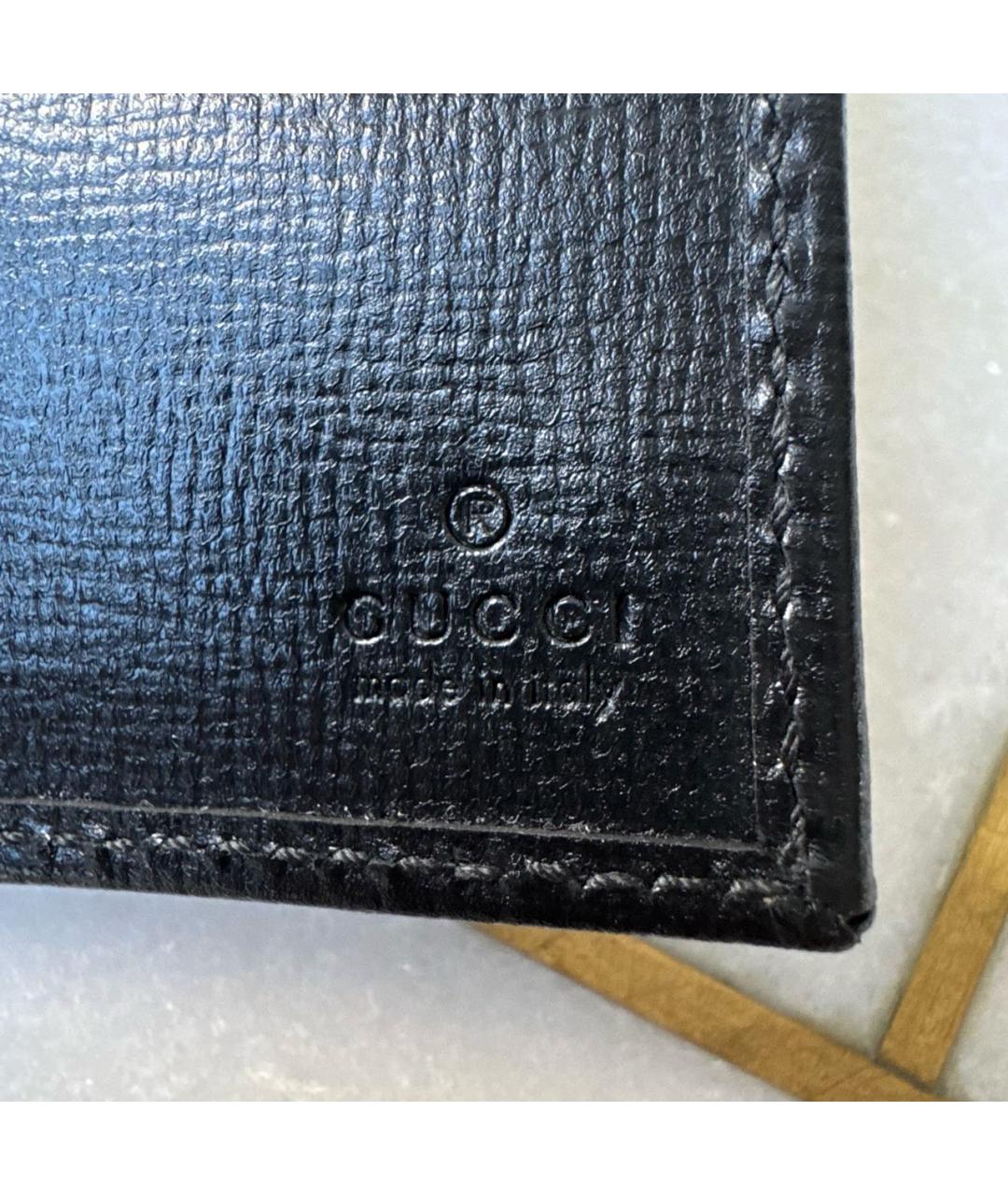 GUCCI Антрацитовый кожаный кардхолдер, фото 8