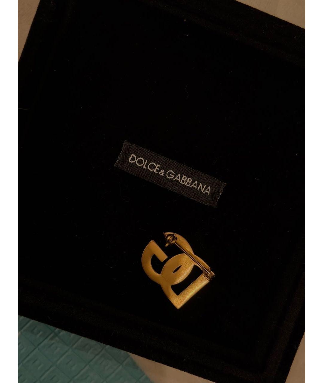 DOLCE&GABBANA Золотая латунная булавка / брошь, фото 3