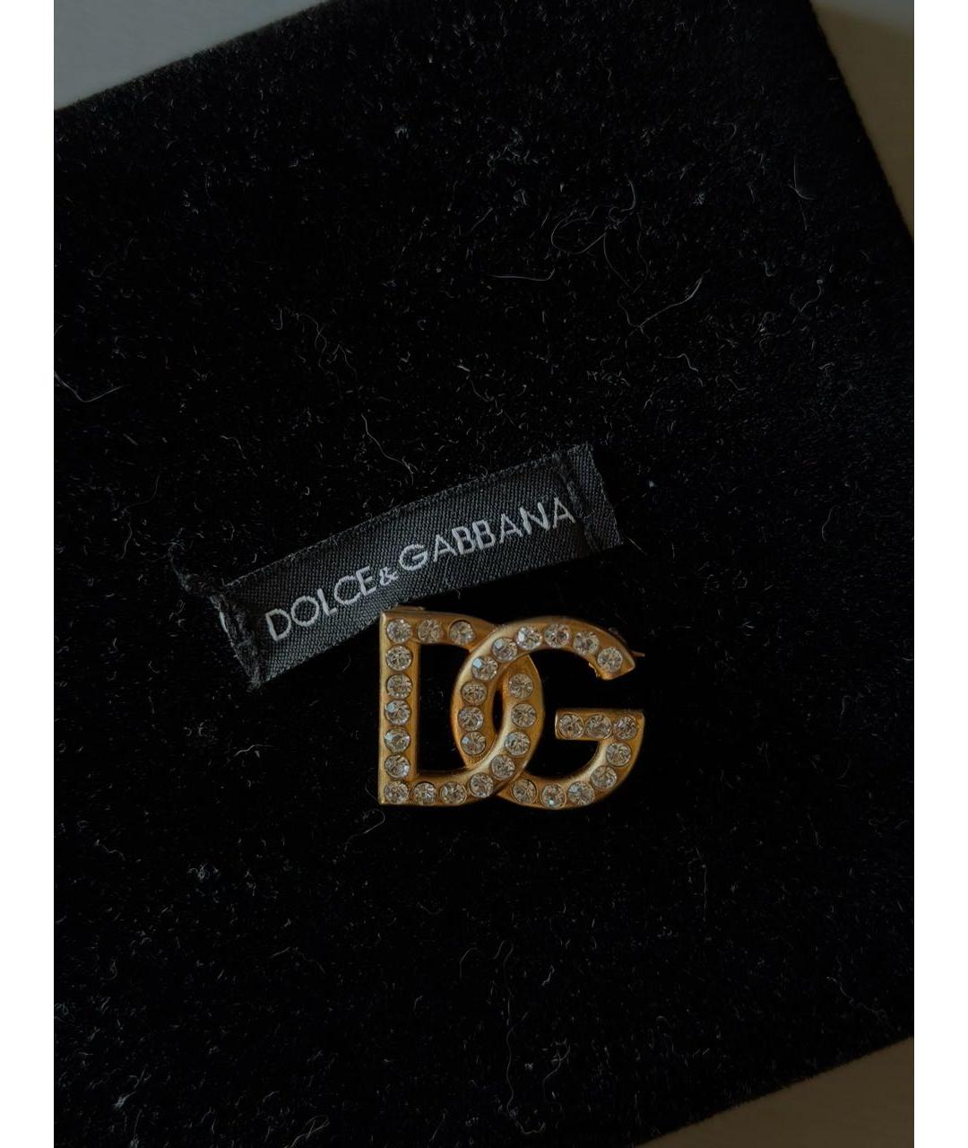 DOLCE&GABBANA Золотая латунная булавка / брошь, фото 2
