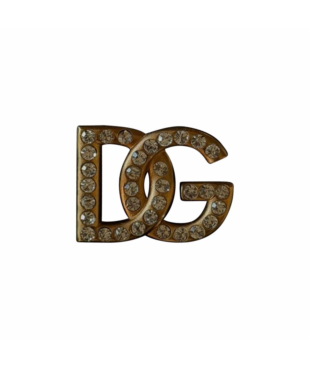 DOLCE&GABBANA Золотая латунная булавка / брошь, фото 1