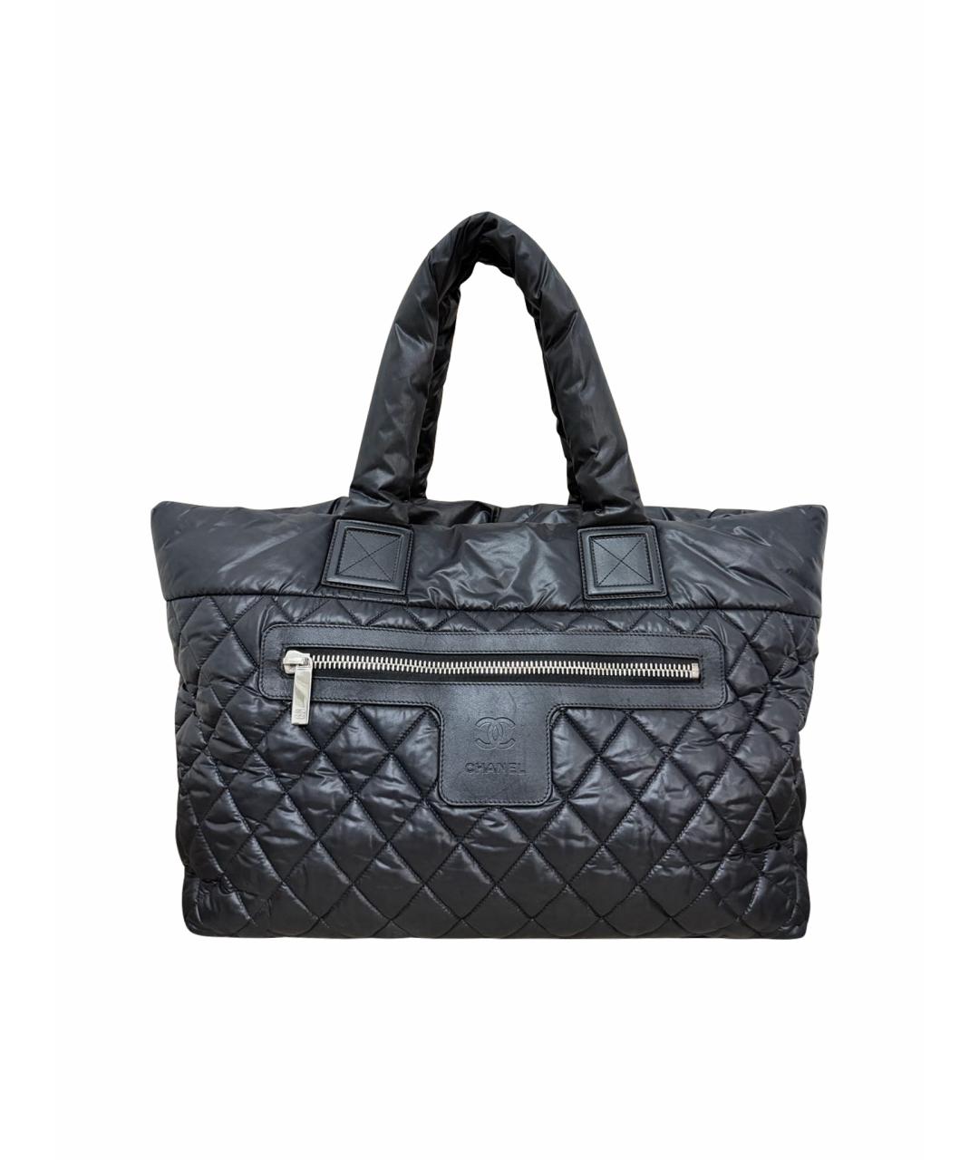 CHANEL Черная тканевая сумка тоут, фото 1