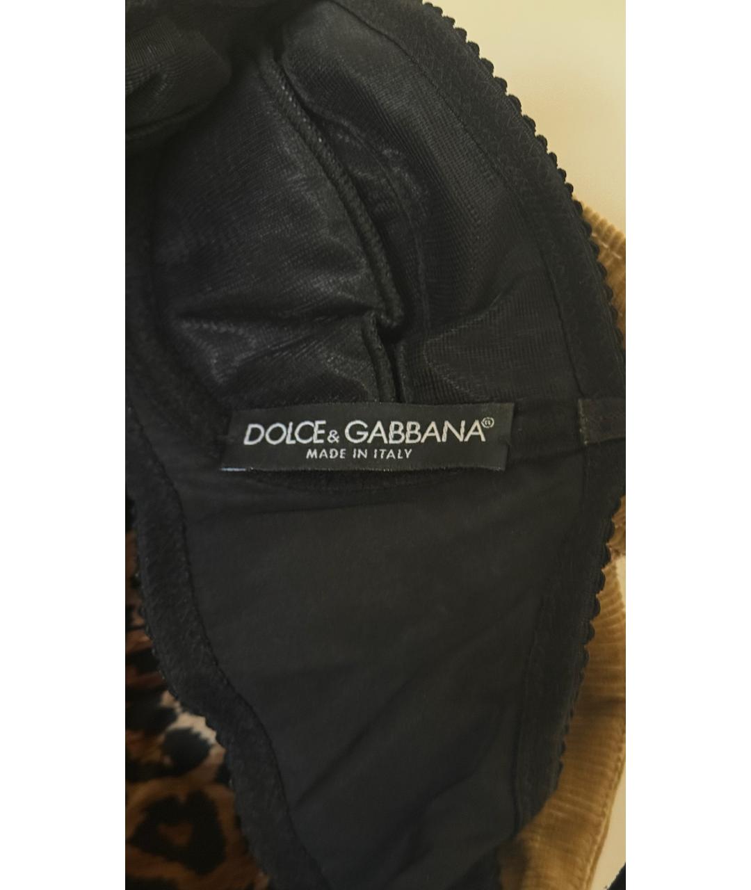 DOLCE&GABBANA Бежевое велюровое вечернее платье, фото 4